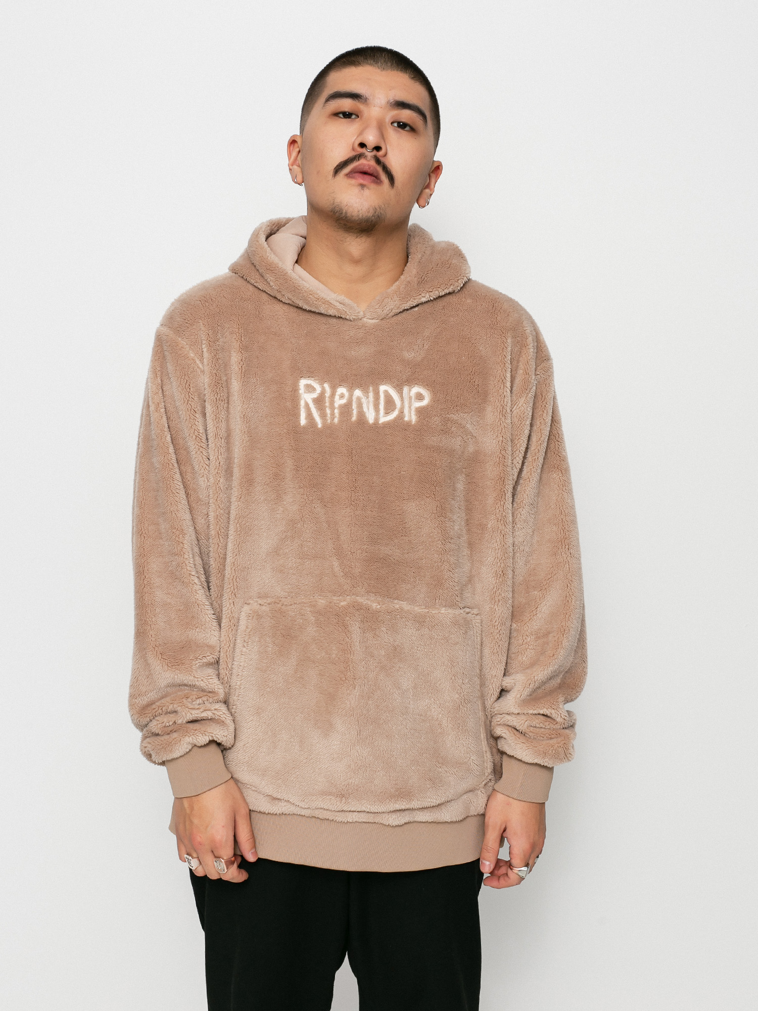 Bluza z kapturem RipNDip Bradbury Sherpa HD (tan)