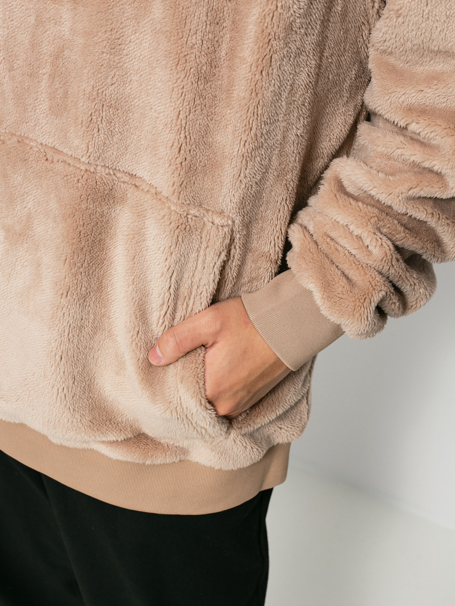 Bluza z kapturem RipNDip Bradbury Sherpa HD (tan)