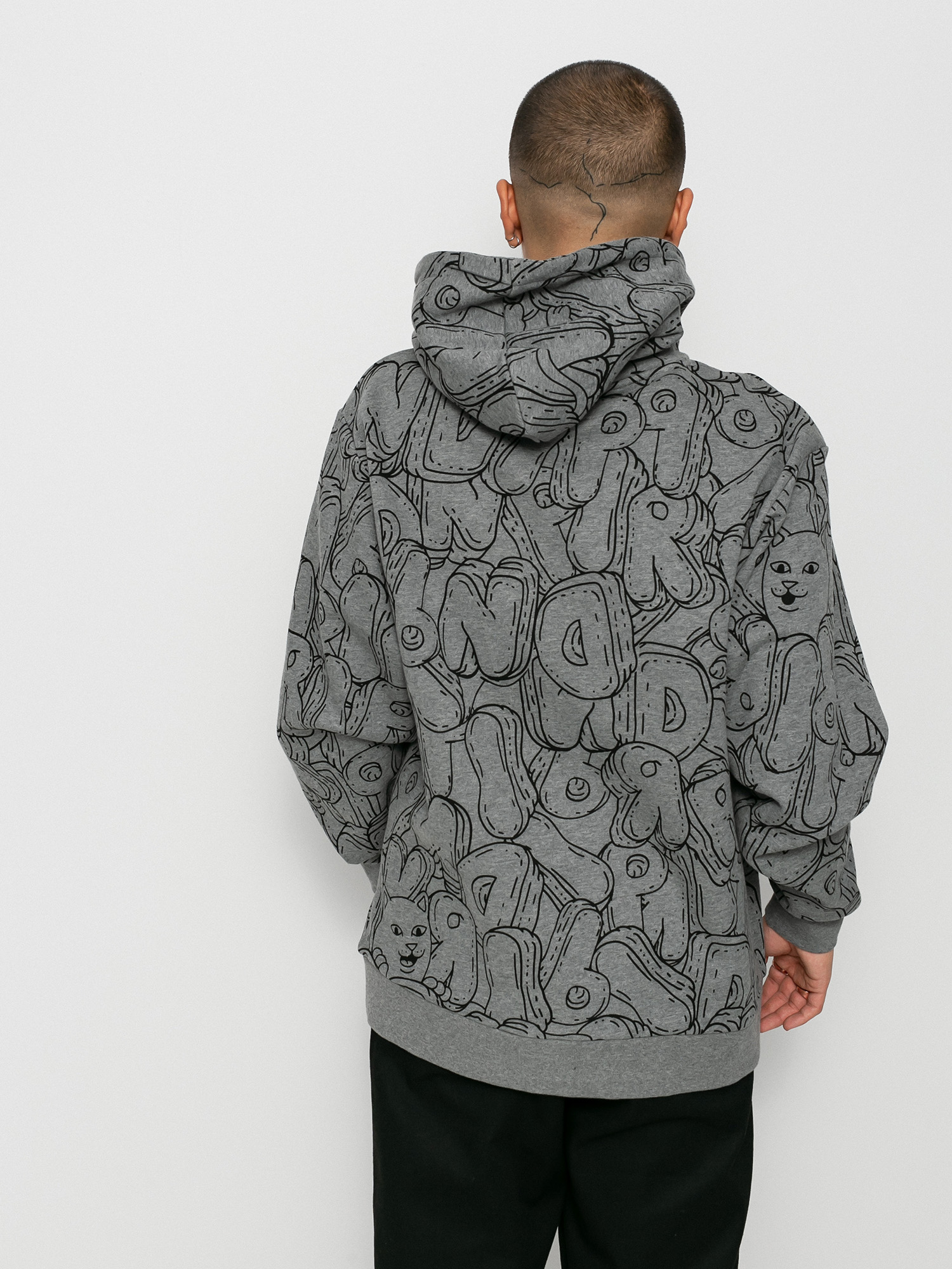 Bluza z kapturem RipNDip Bubble Bobble HD (charcoal heather)
