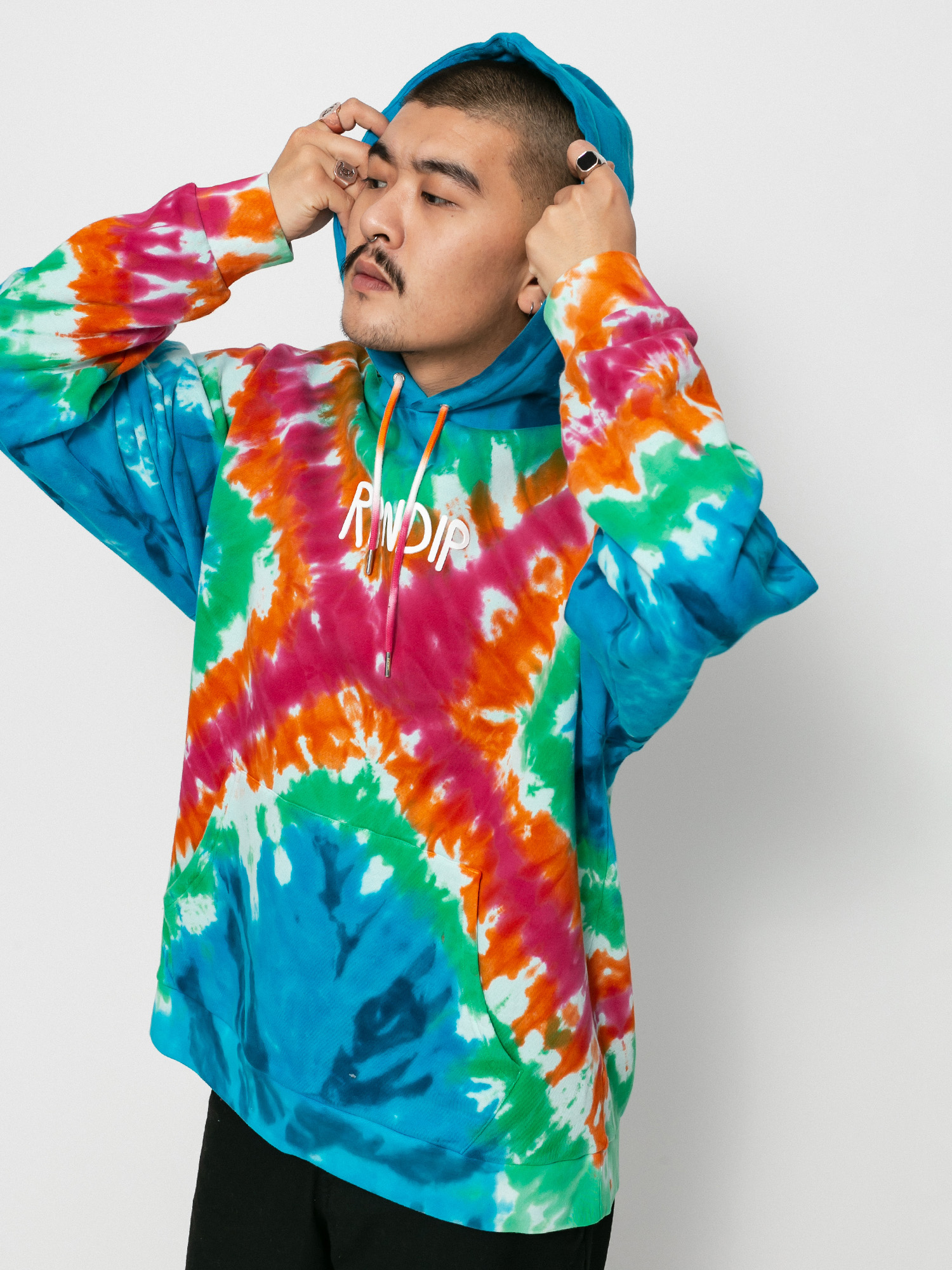 Bluza z kapturem RipNDip OG Prisma HD (rainbow x dye)