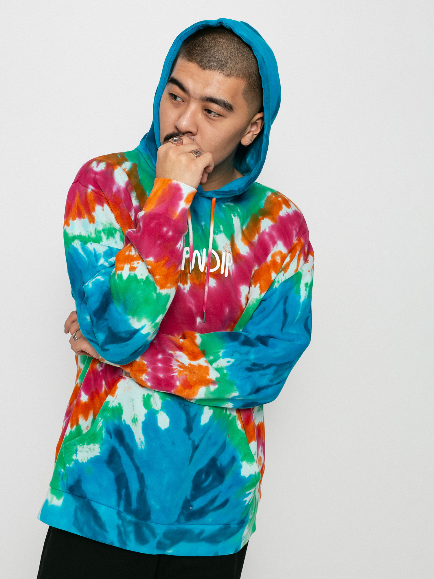 Bluza z kapturem RipNDip OG Prisma HD (rainbow x dye)