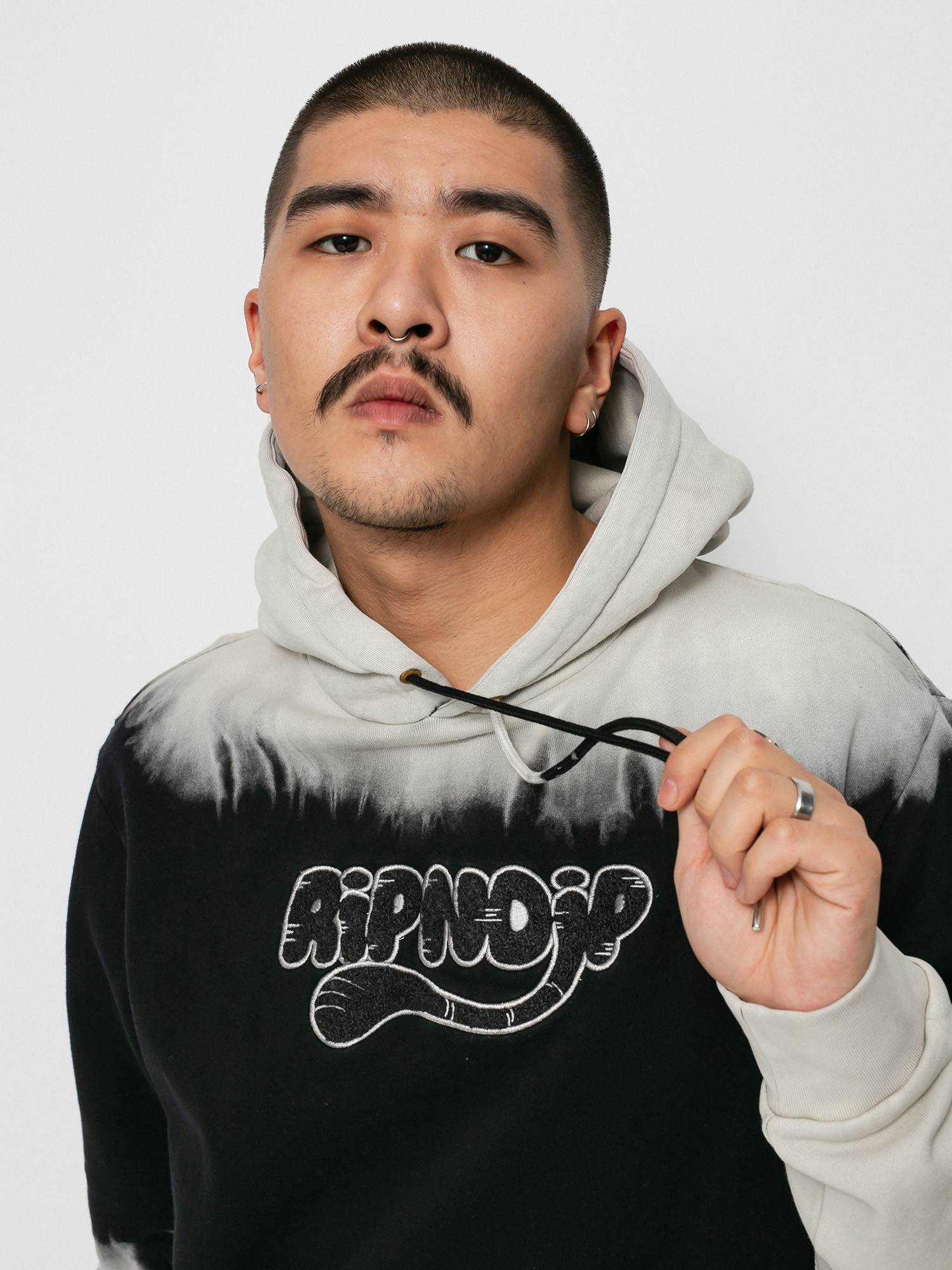 Bluza z kapturem RipNDip Ripntail HD (tan/black stripe dye)