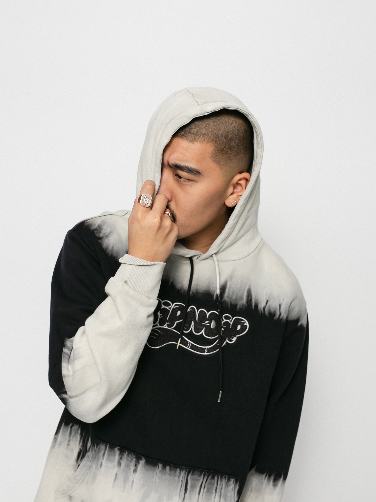 Bluza z kapturem RipNDip Ripntail HD (tan/black stripe dye)