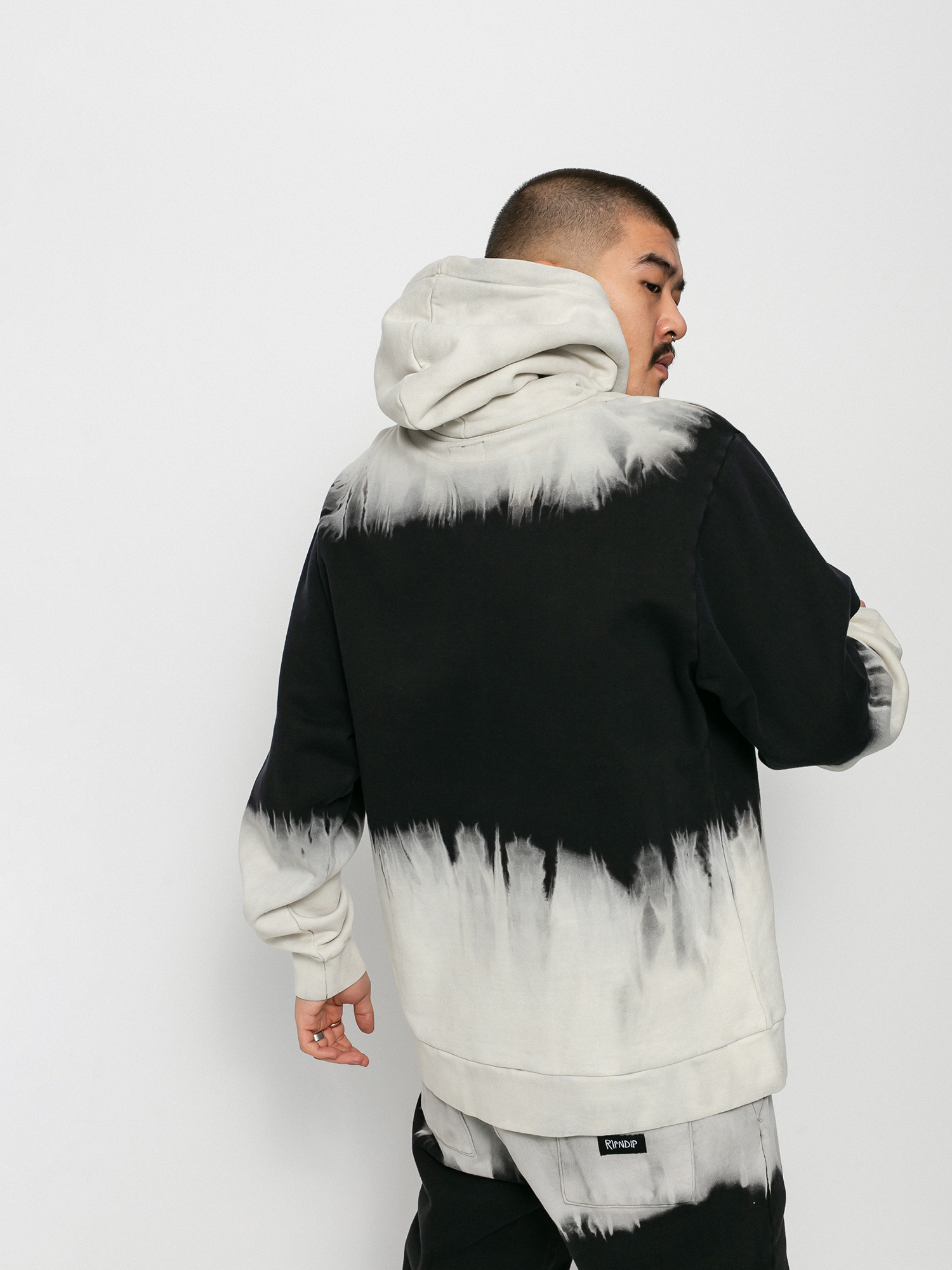 Bluza z kapturem RipNDip Ripntail HD (tan/black stripe dye)