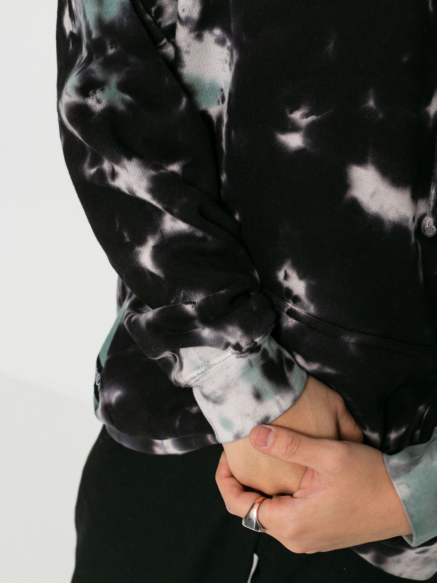Bluza z kapturem RipNDip Get A Grip HD (black/sage tie dye)