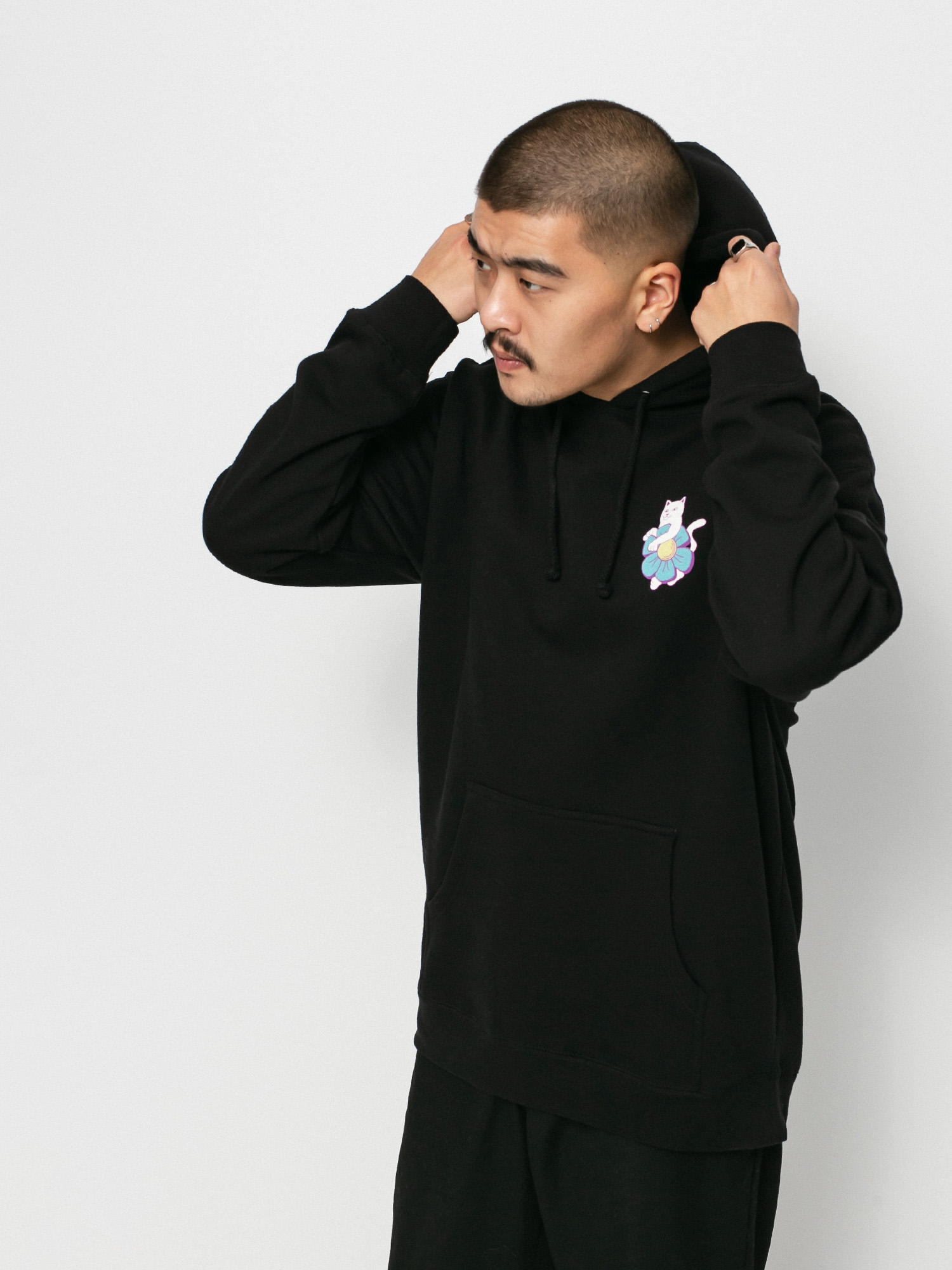 Bluza z kapturem RipNDip Nature Is Healing HD (black)