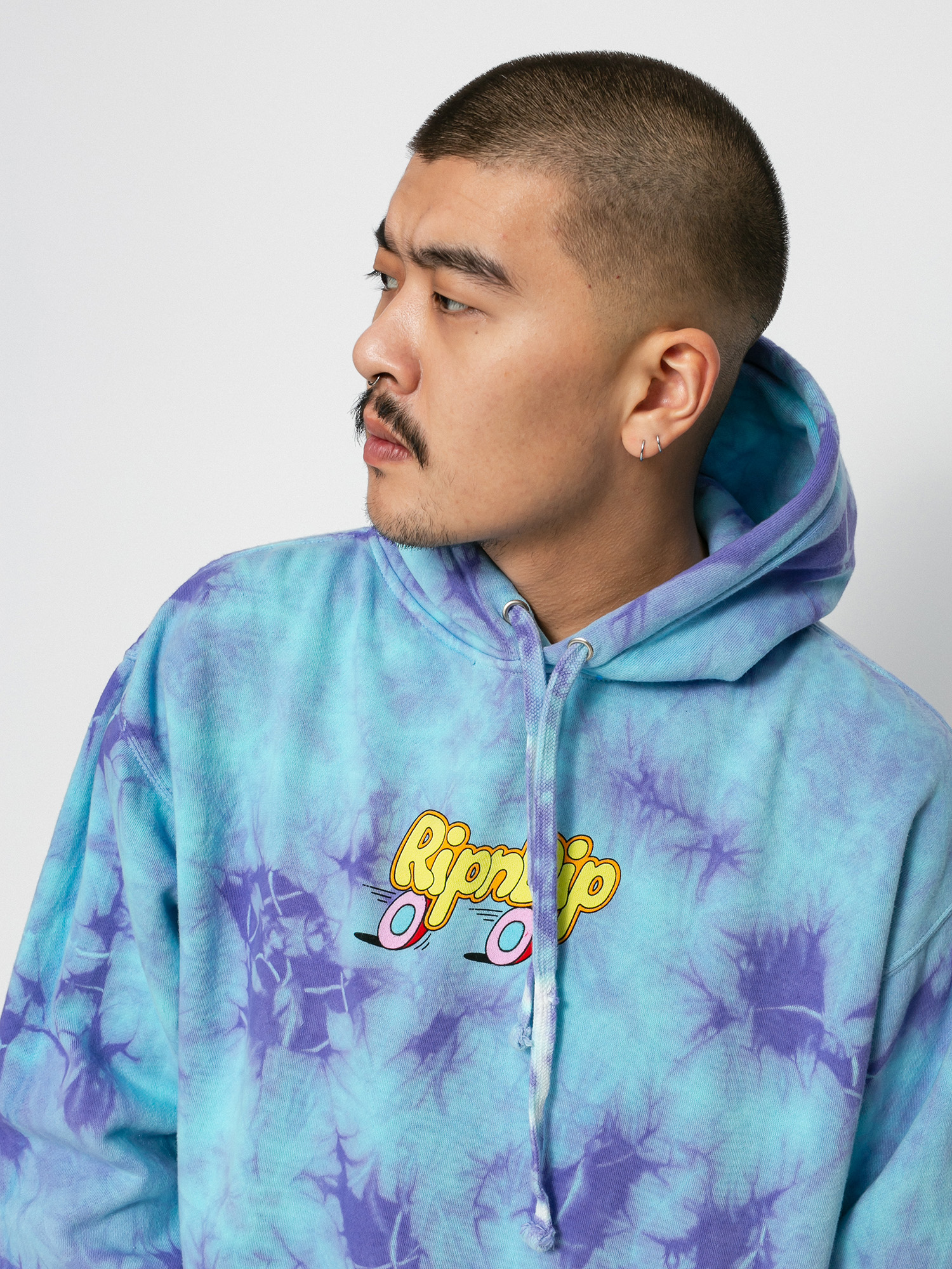 Bluza z kapturem RipNDip Speedway Boogie HD (periwinkle lightning wash)