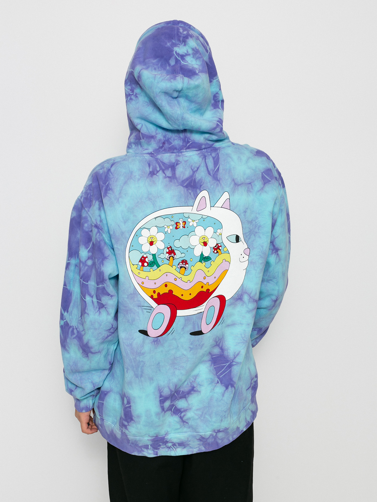 Bluza z kapturem RipNDip Speedway Boogie HD (periwinkle lightning wash)
