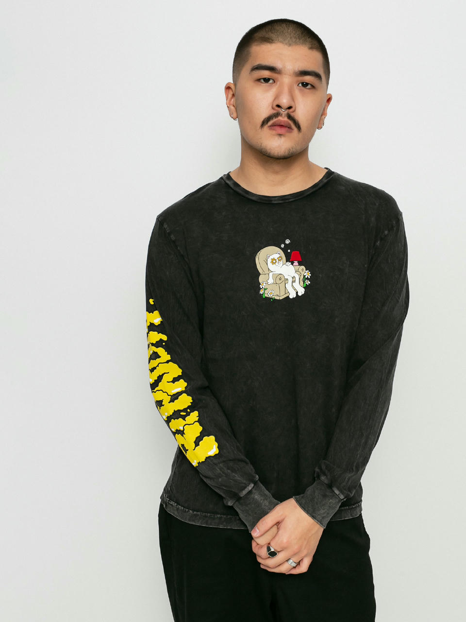 Longsleeve RipNDip 3 Moods (black mineral wash)