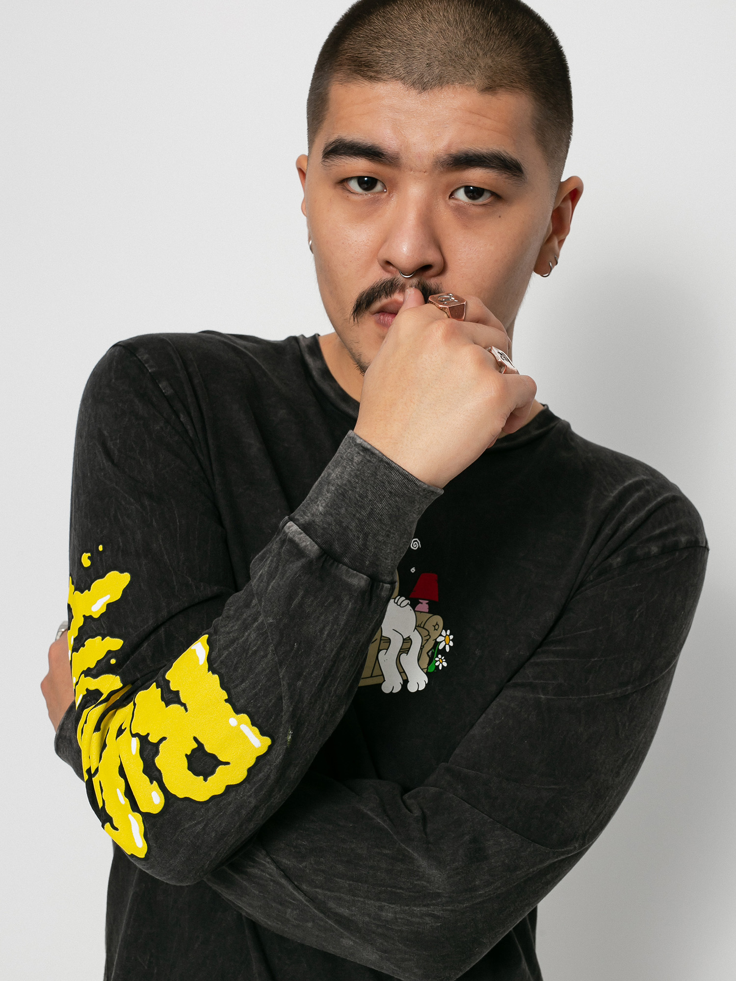 Longsleeve RipNDip 3 Moods (black mineral wash)