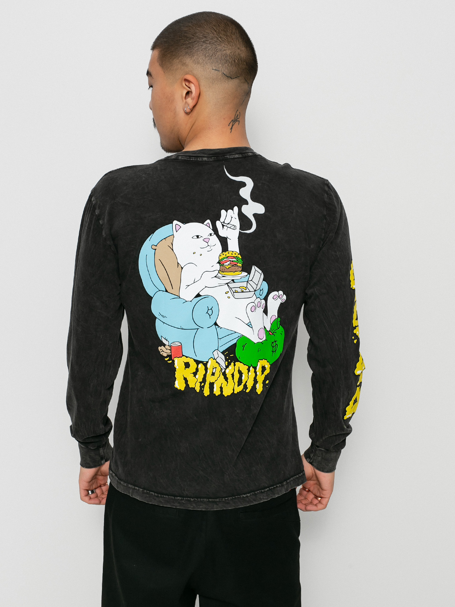 Longsleeve RipNDip 3 Moods (black mineral wash)