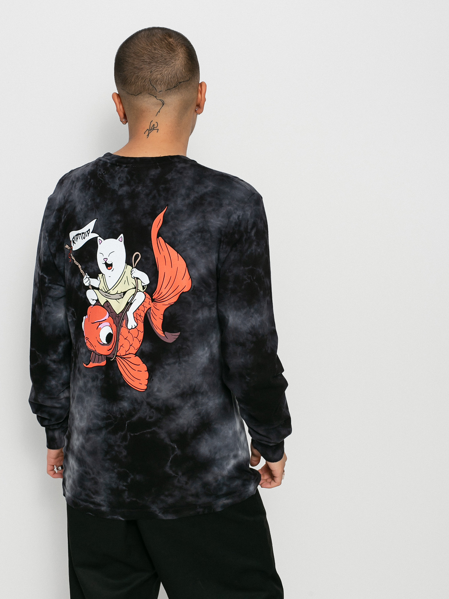 Longsleeve RipNDip Master Nermal San (black lightning wash)