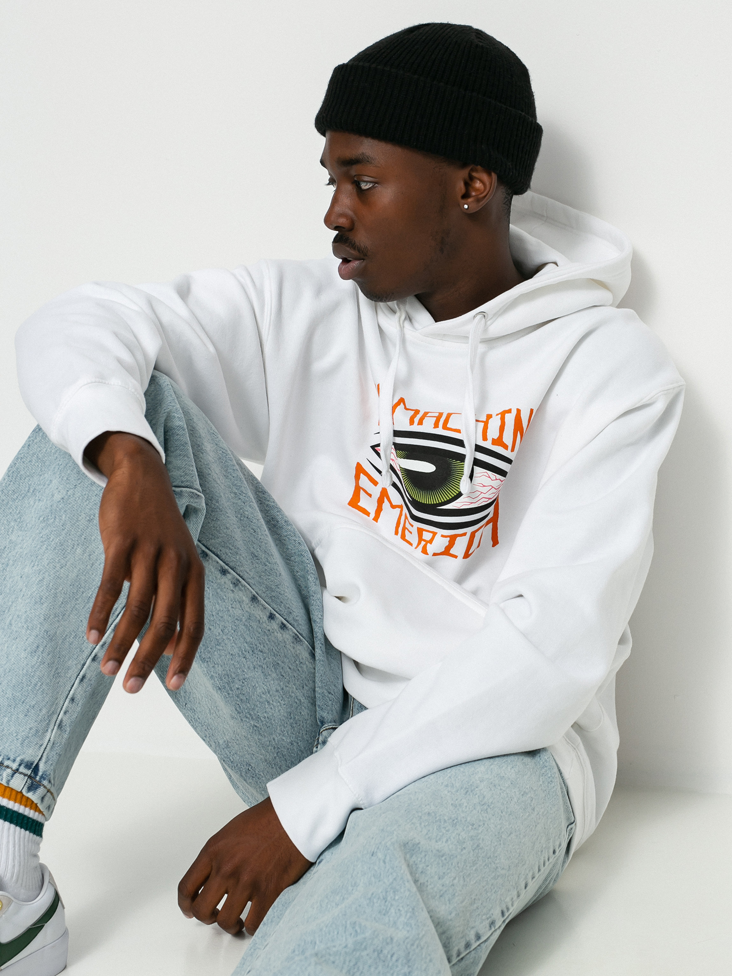 Bluza z kapturem Emerica X Toy Machine Eye HD (white)