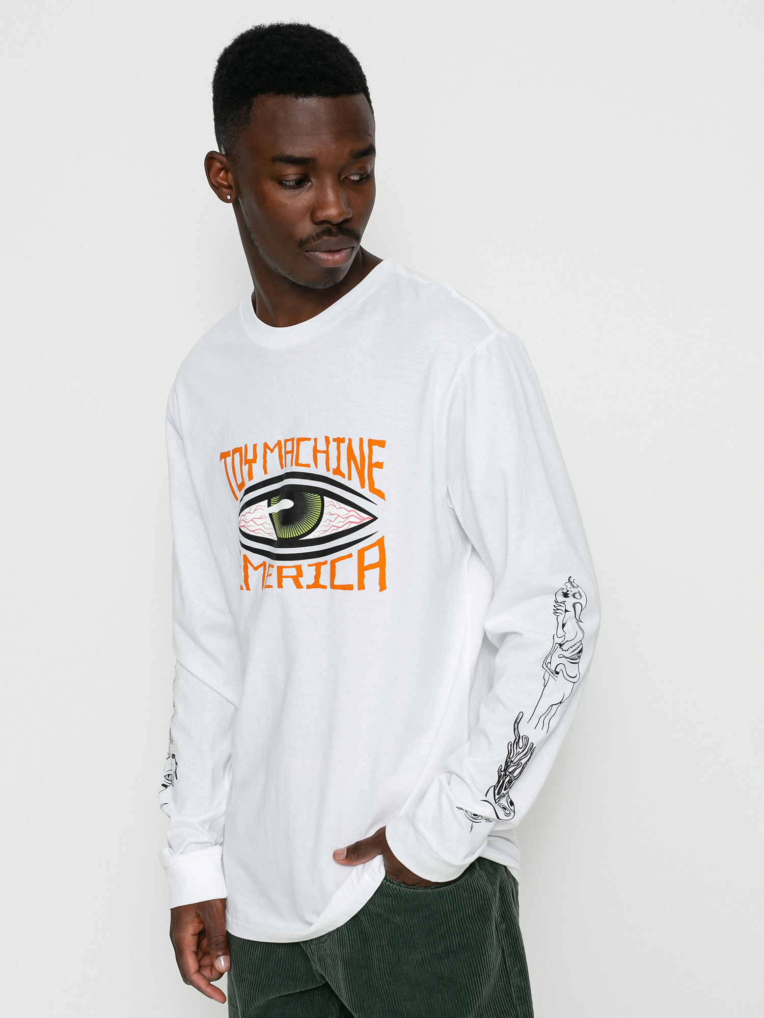 Longsleeve Emerica X Toy Machine Eye (white)