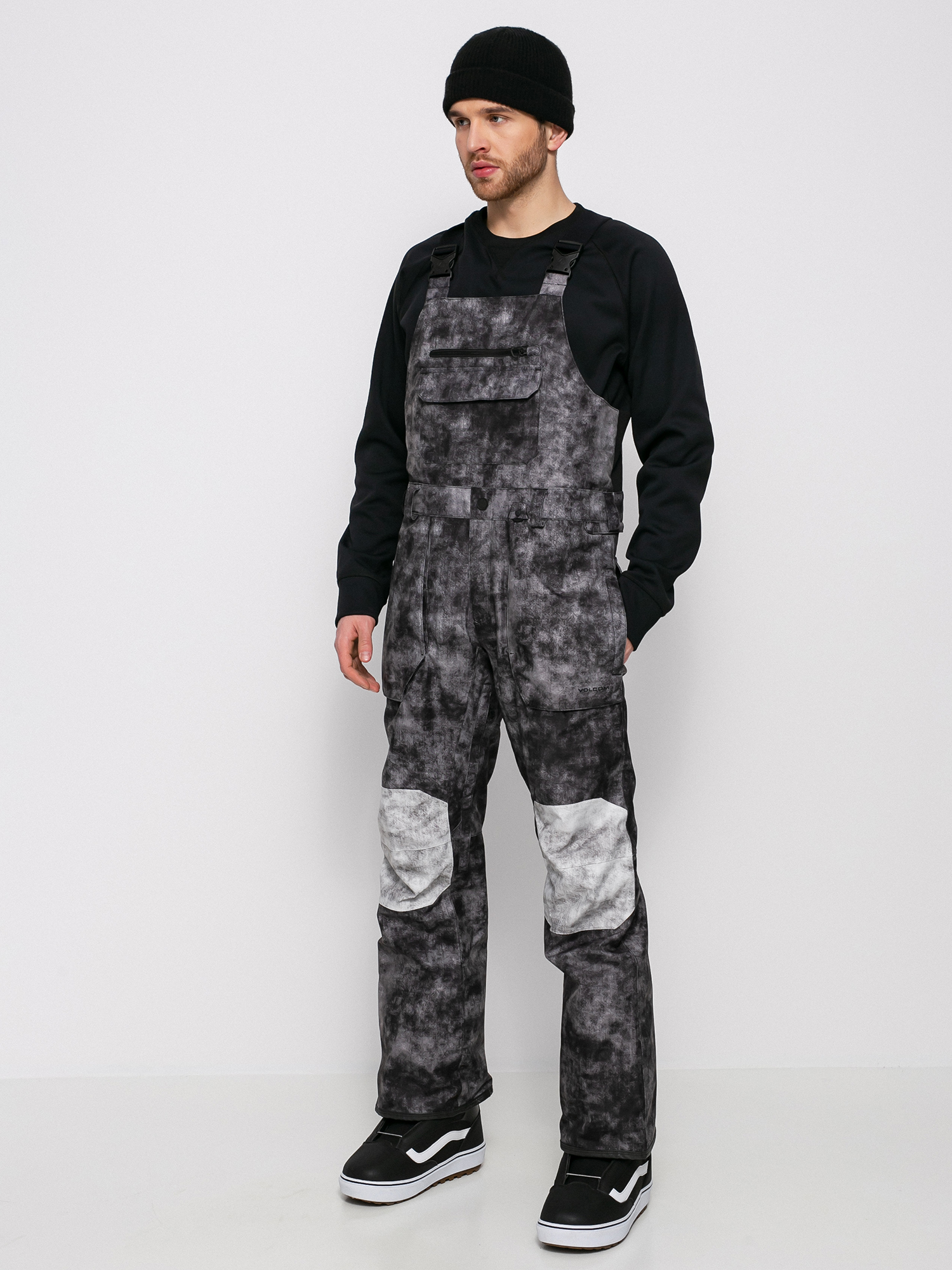 Męskie Spodnie snowboardowe Volcom Roan Bib Overall (acid black)