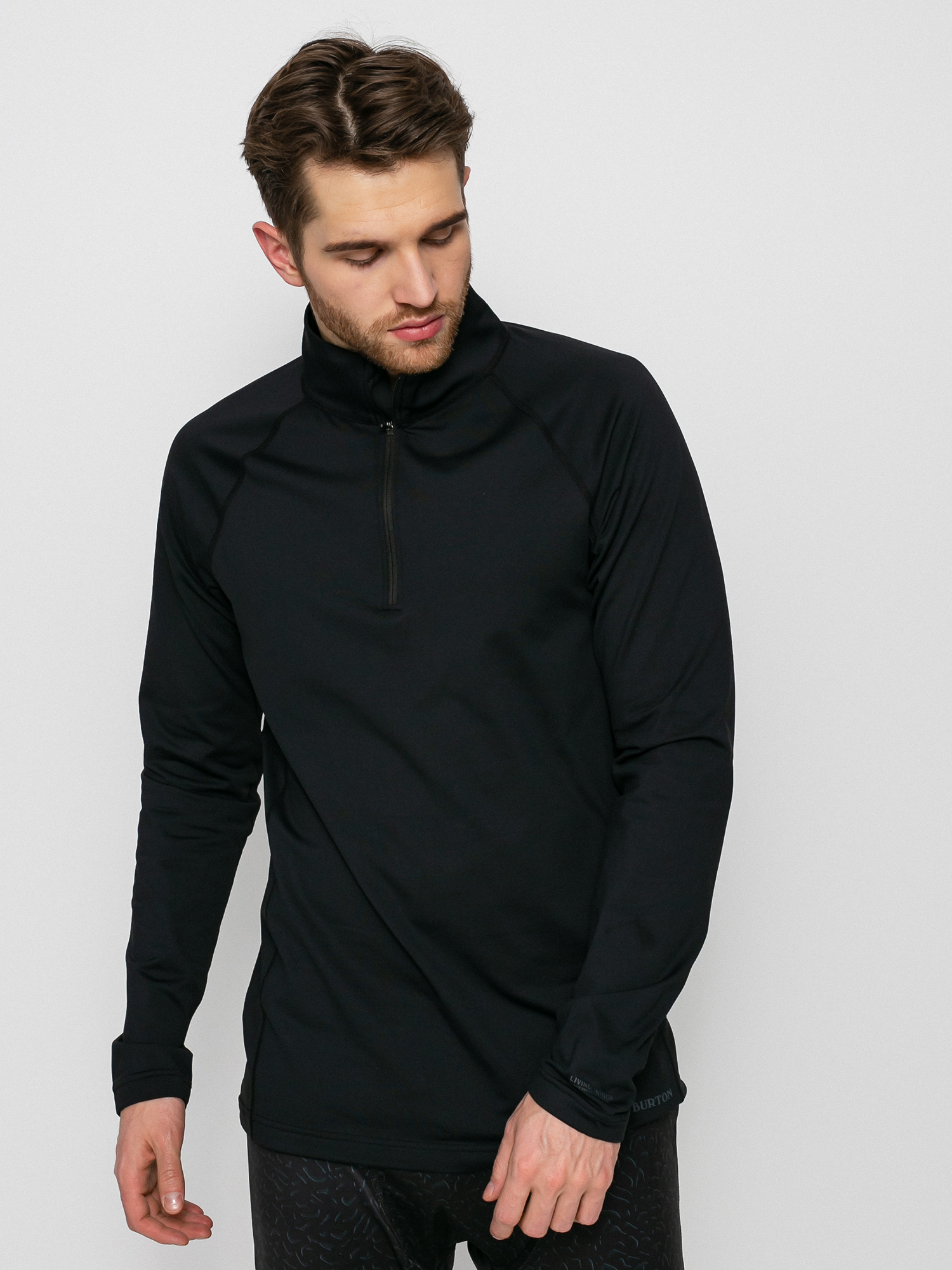 Męski Longsleeve aktywny Burton Heavyweight X Base Layer Quarter Zip (true black)
