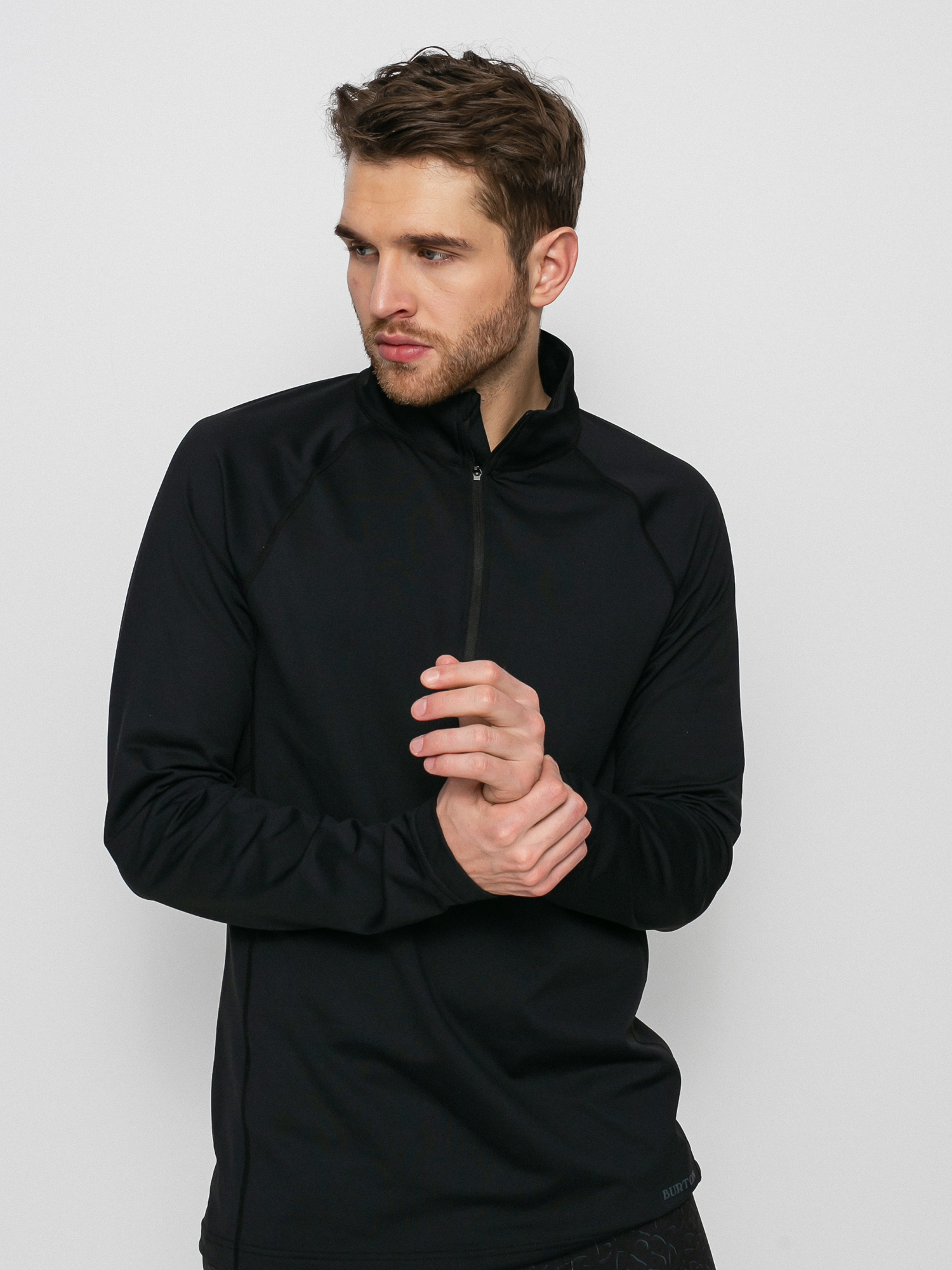 Męski Longsleeve aktywny Burton Heavyweight X Base Layer Quarter Zip (true black)