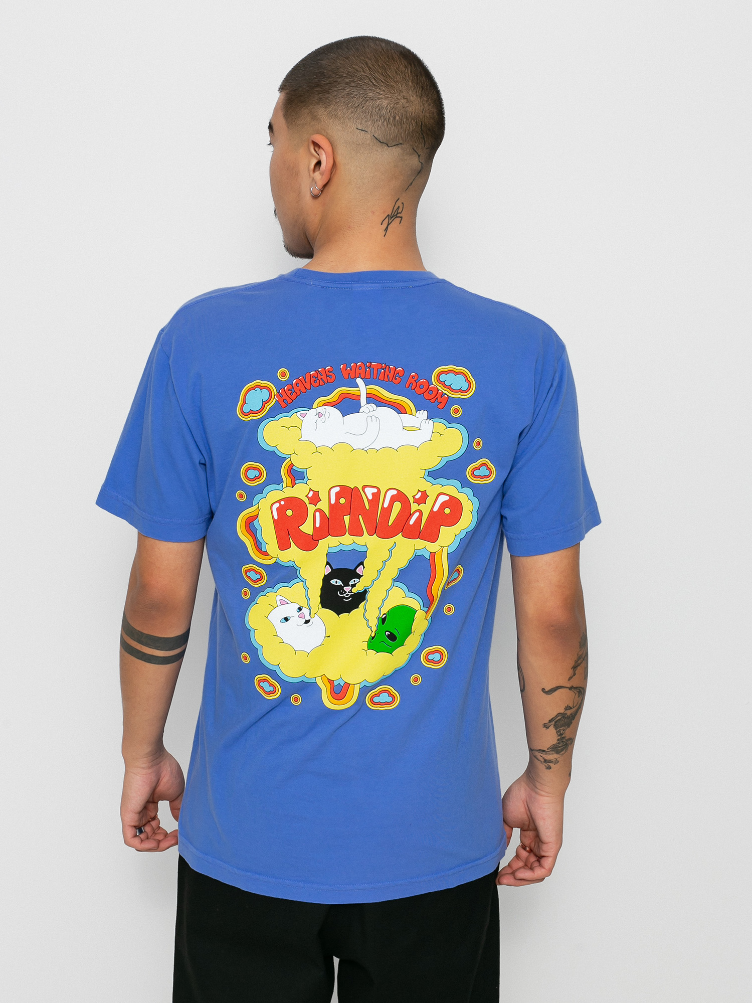 T-shirt RipNDip Heavens Waiting Room Pocket (lilac)
