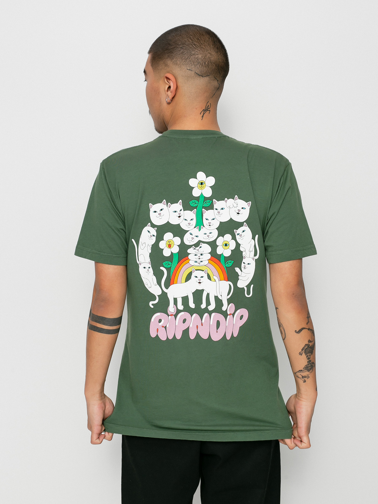 T-shirt RipNDip Nerms Of A Feather Pocket (olive)