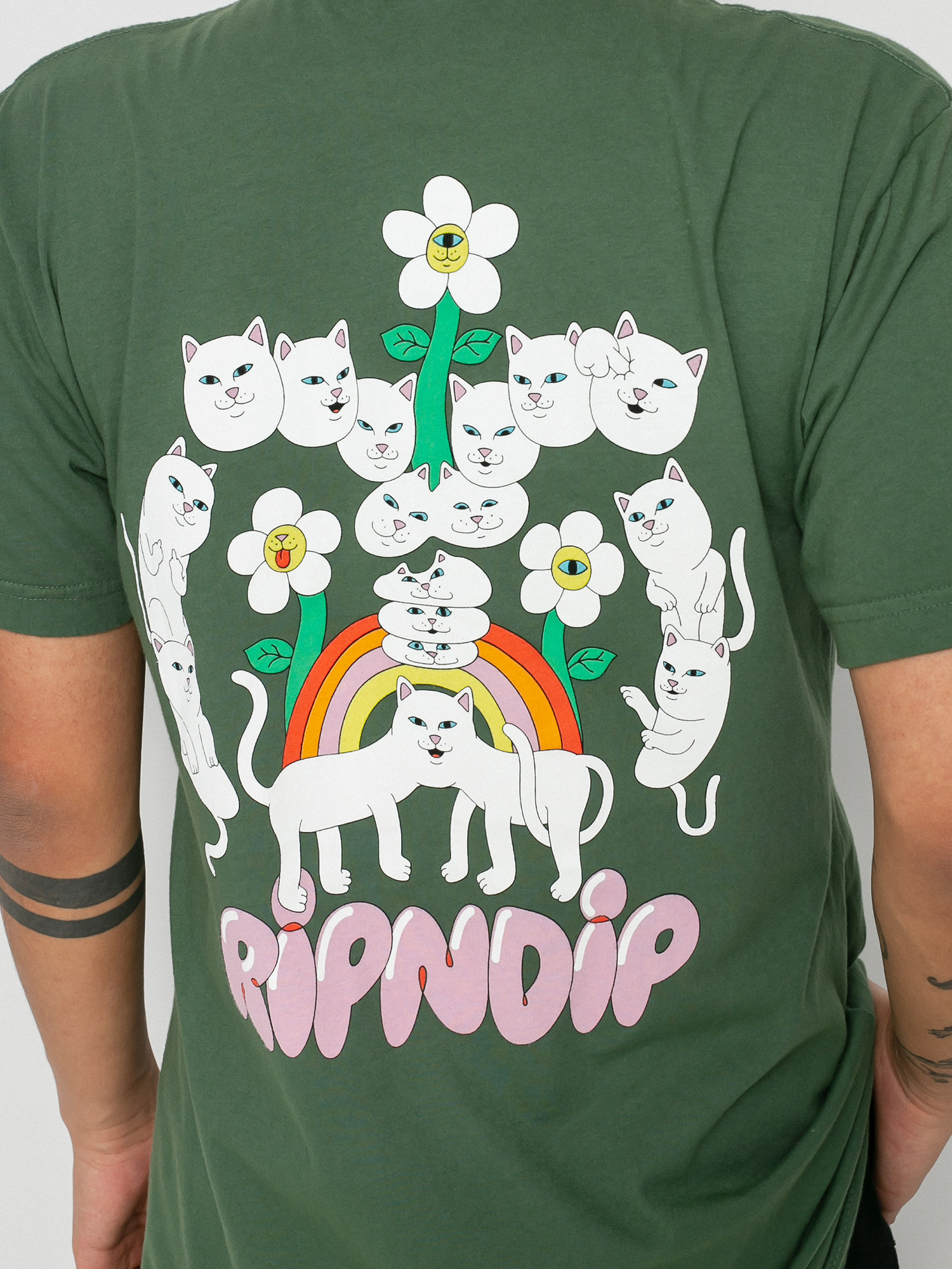 T-shirt RipNDip Nerms Of A Feather Pocket (olive)
