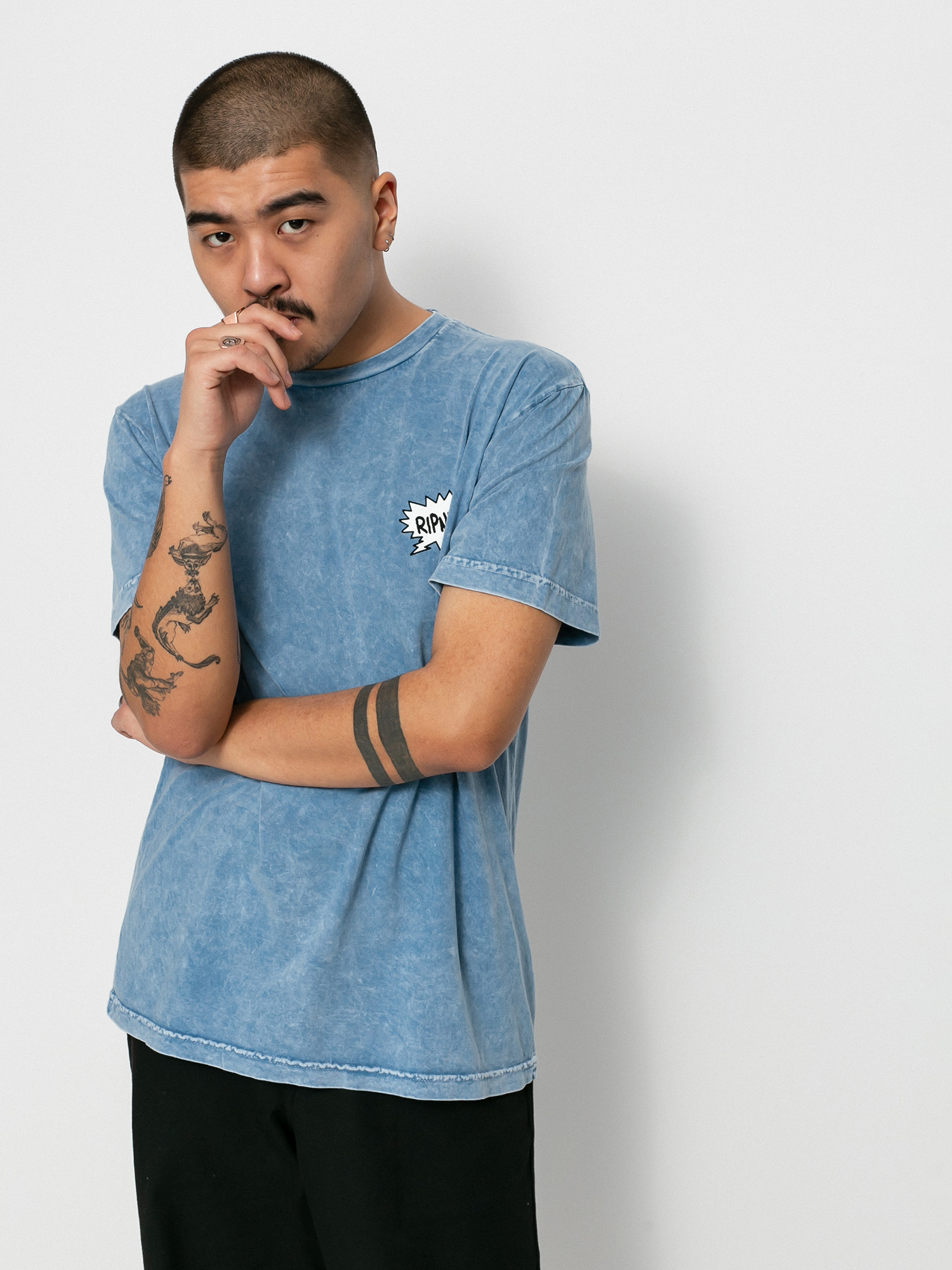 T-shirt RipNDip Frustration (light slate mineral wash)