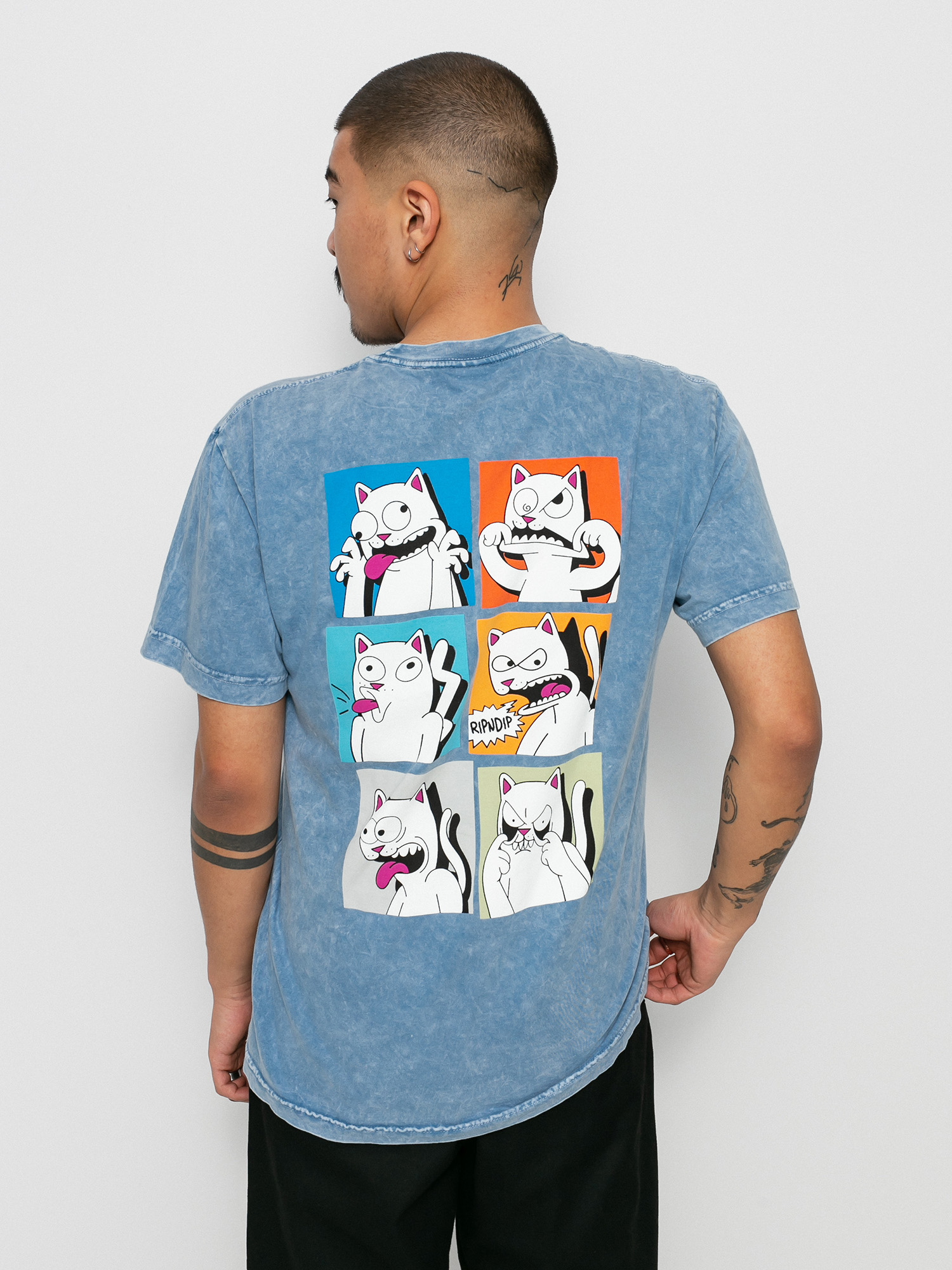 T-shirt RipNDip Frustration (light slate mineral wash)