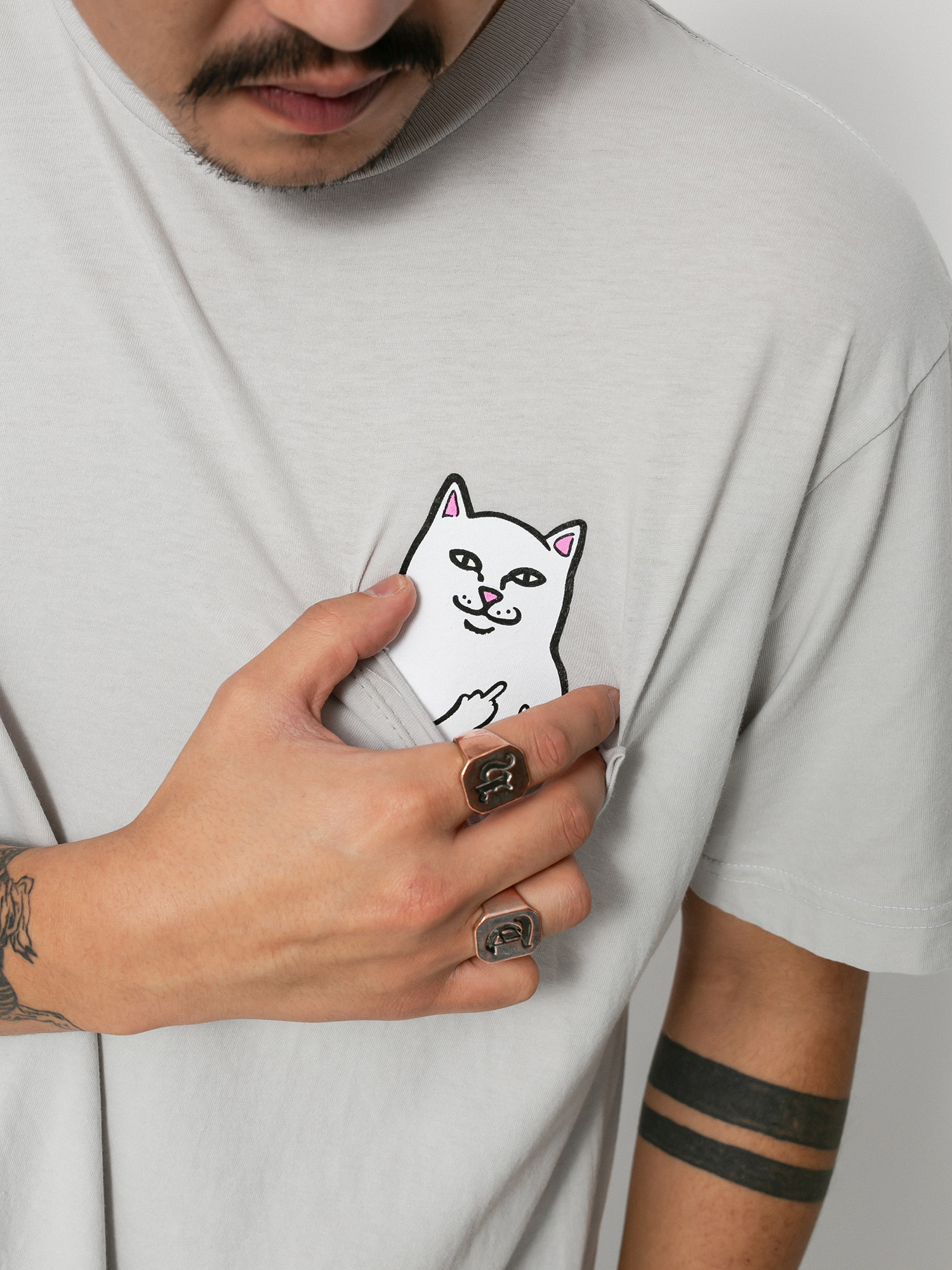 T-shirt RipNDip Lord Nermal Pocket (grey)