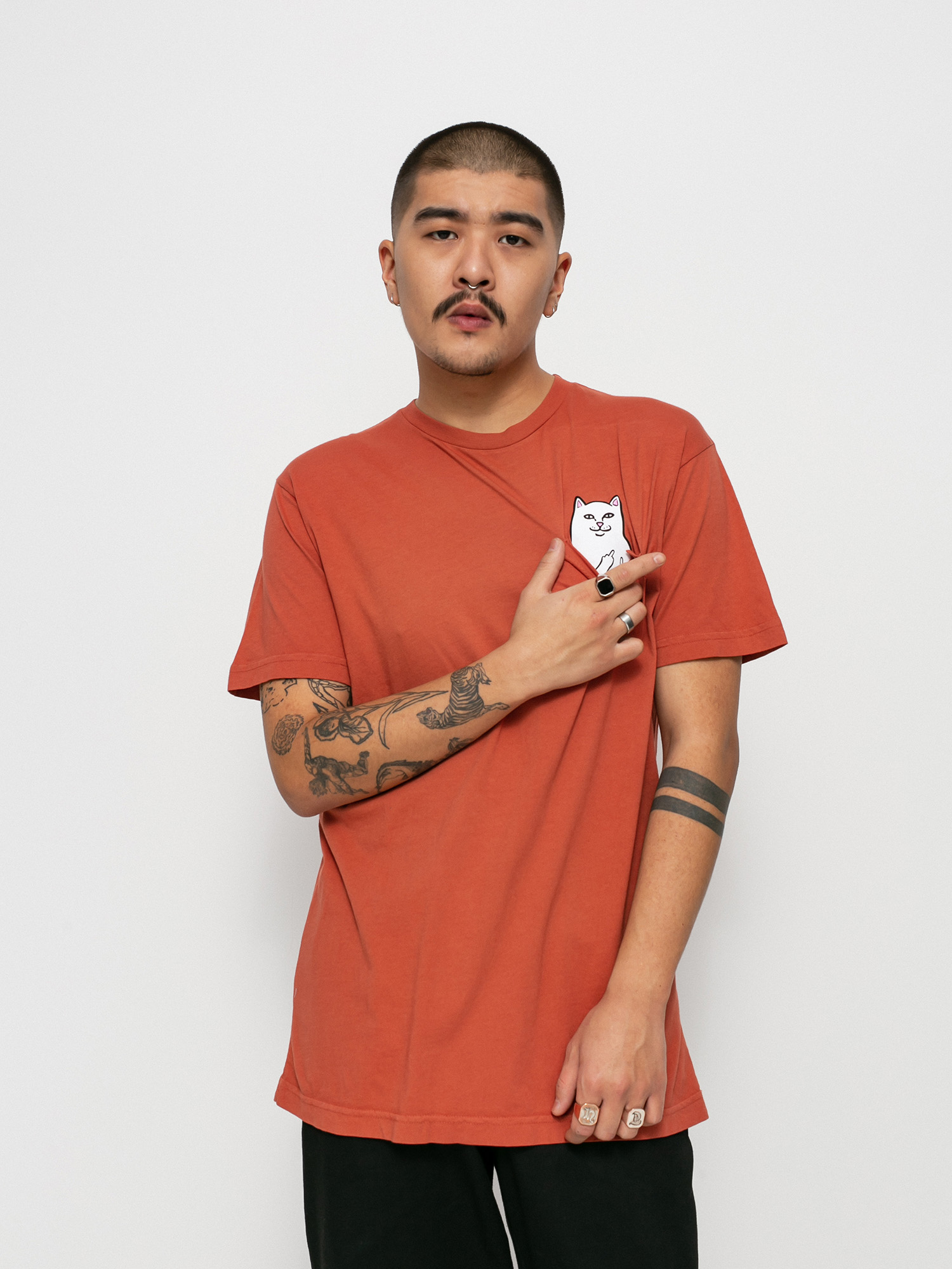 T-shirt RipNDip Lord Nermal Pocket (clay)