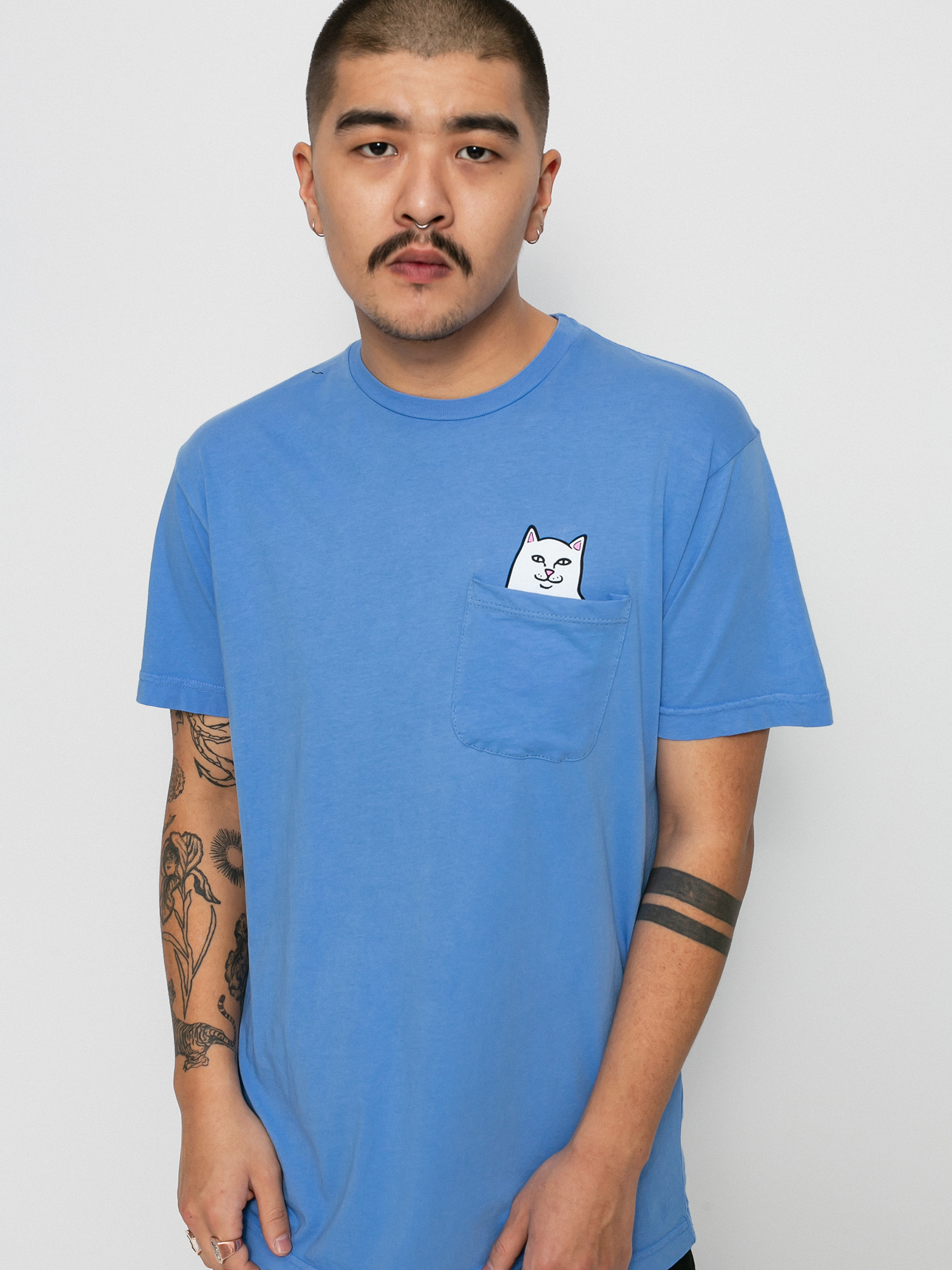 T-shirt RipNDip Lord Nermal Pocket (cornflower)