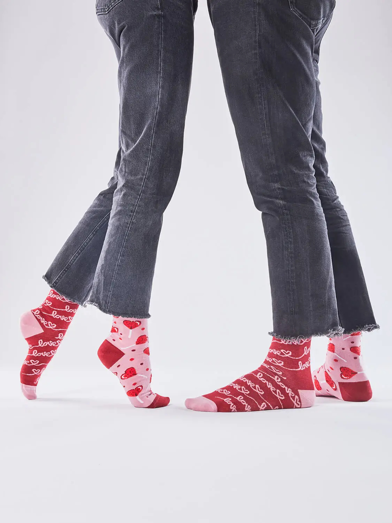 Skarpetki Many Mornings Love Story (pink/burgundy)