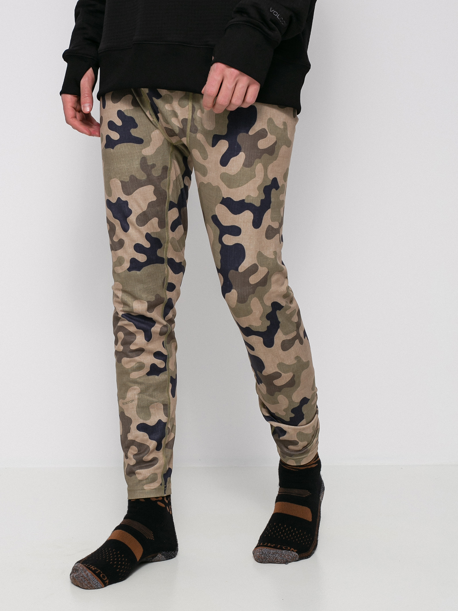 Męskie Legginsy aktywne Burton Midweight Base Layer (martini olive terra camo)