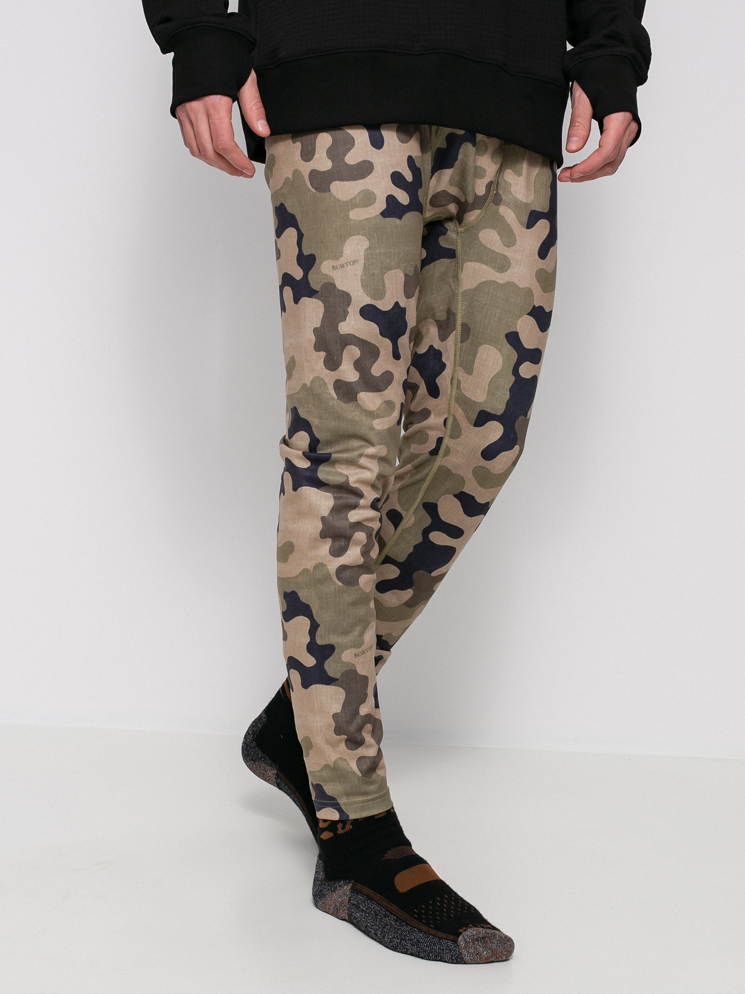 Męskie Legginsy aktywne Burton Midweight Base Layer (martini olive terra camo)