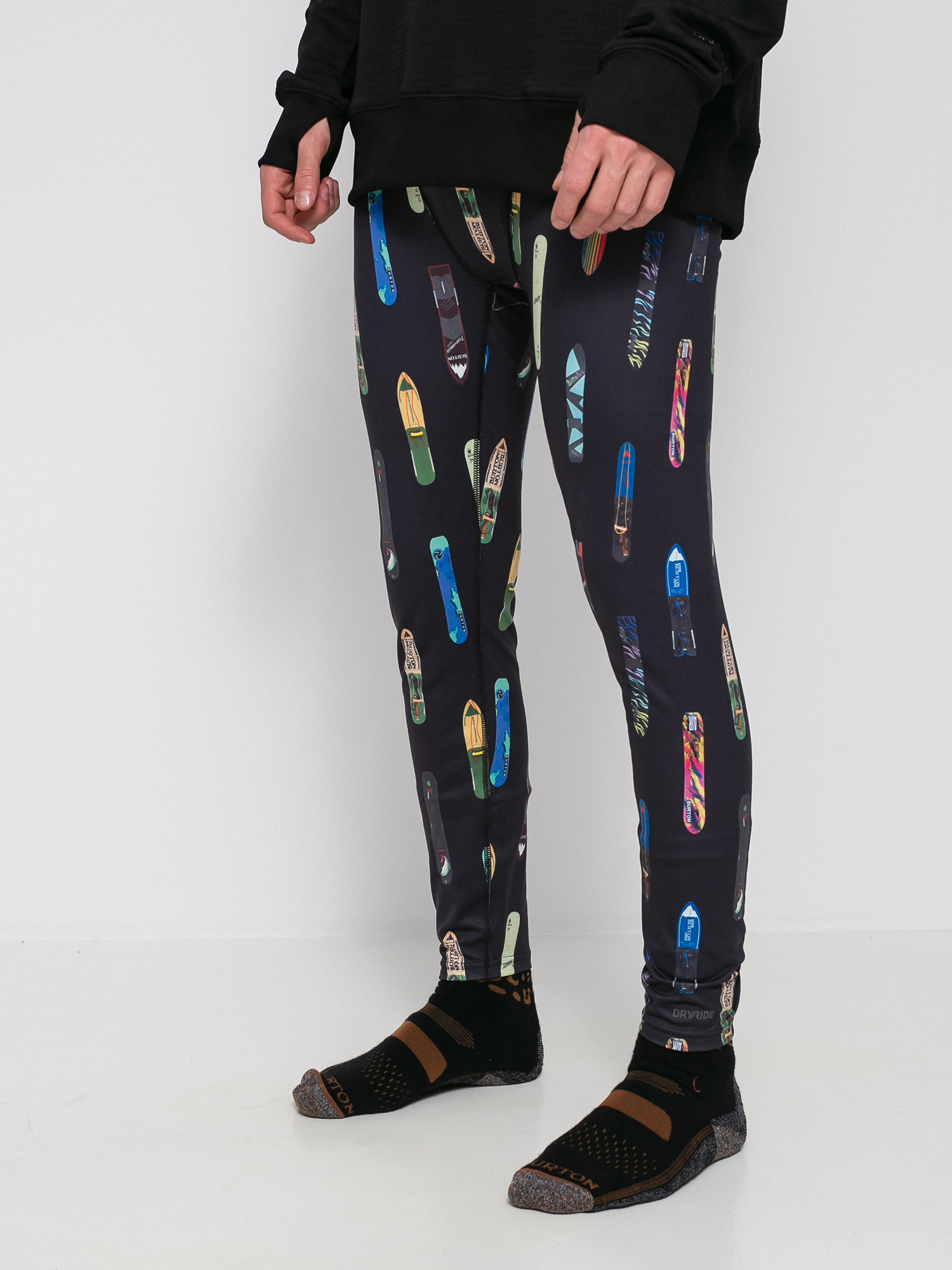 Męskie Legginsy aktywne Burton Midweight Base Layer (history of sb black)