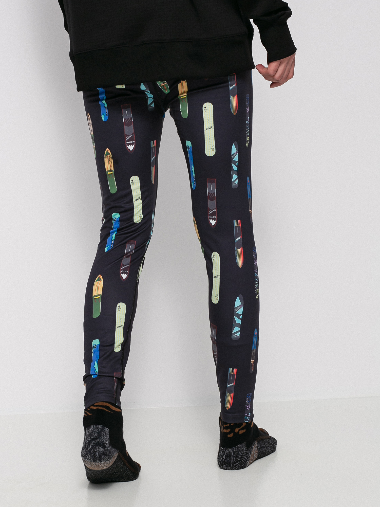 Męskie Legginsy aktywne Burton Midweight Base Layer (history of sb black)