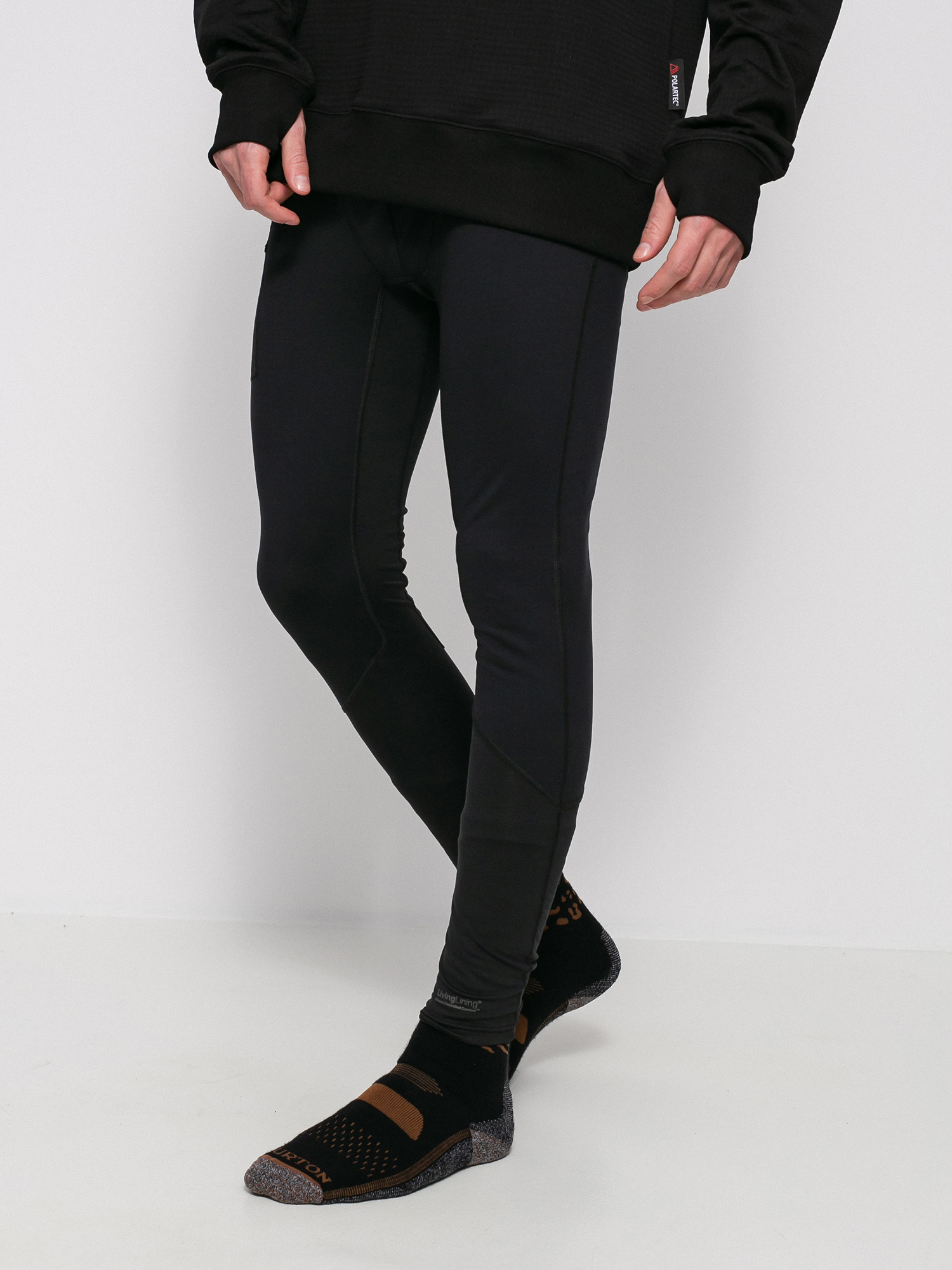 Męskie Legginsy aktywne Burton Midweight X Base Layers (true black)