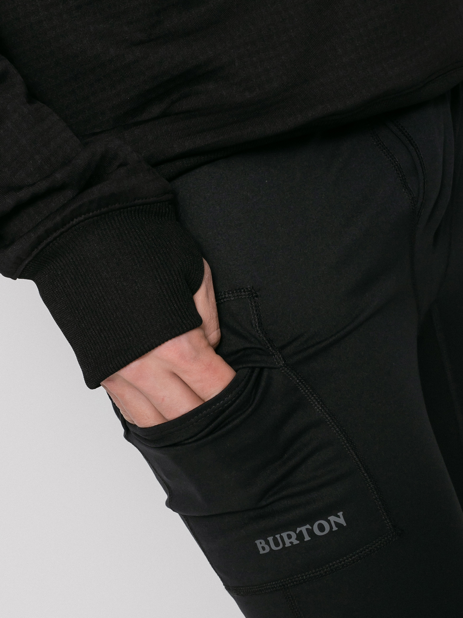 Męskie Legginsy aktywne Burton Midweight X Base Layers (true black)