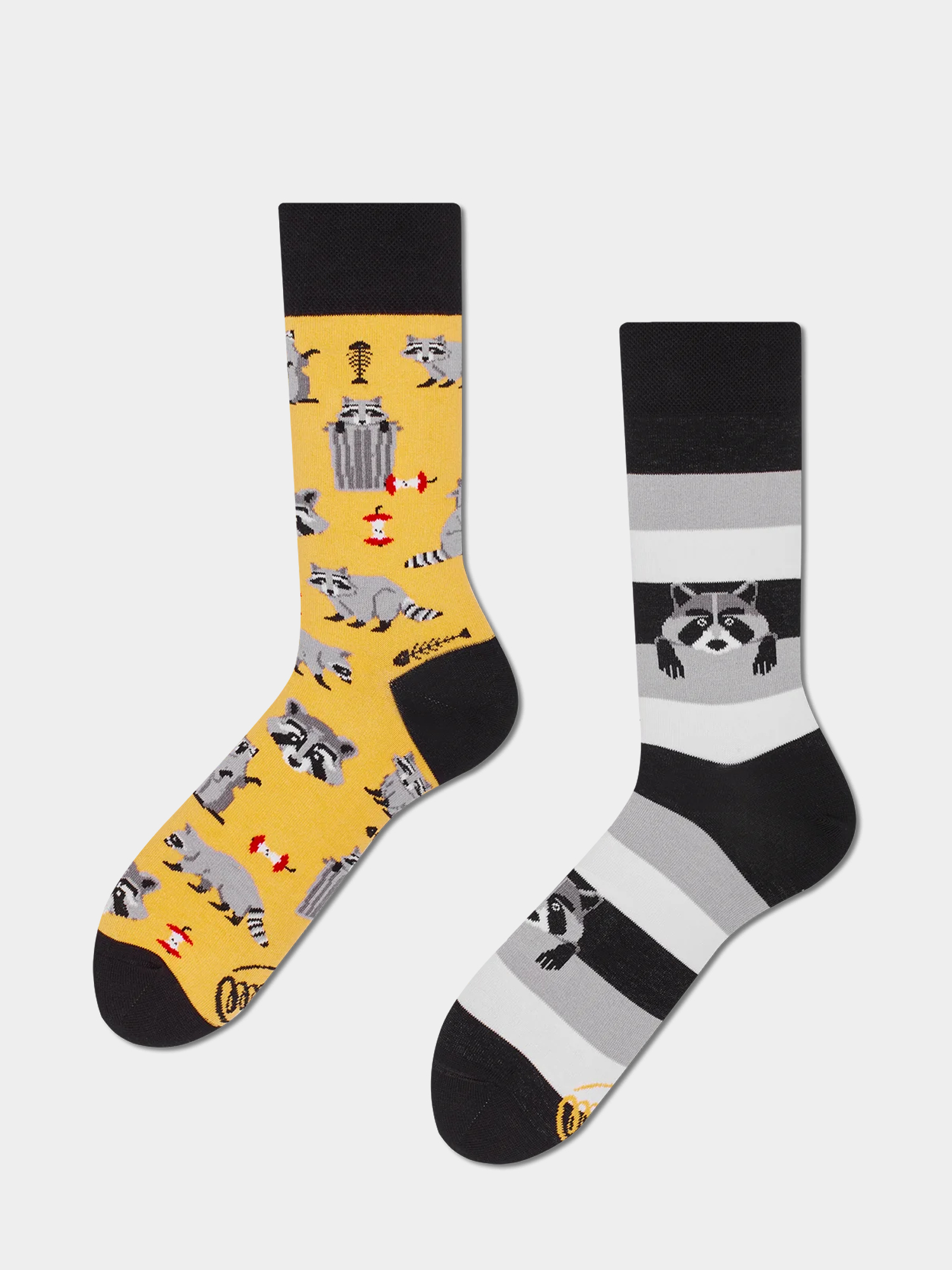 Skarpetki Many Mornings Raccoon Bandit (yellow/black/grey)