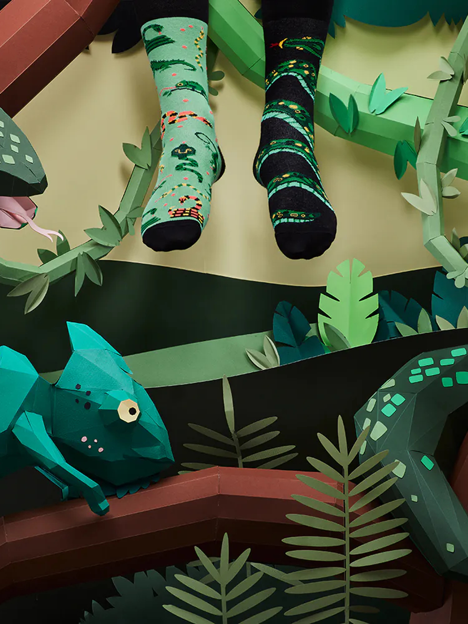 Skarpetki Many Mornings Sneaky Snake (green/black)