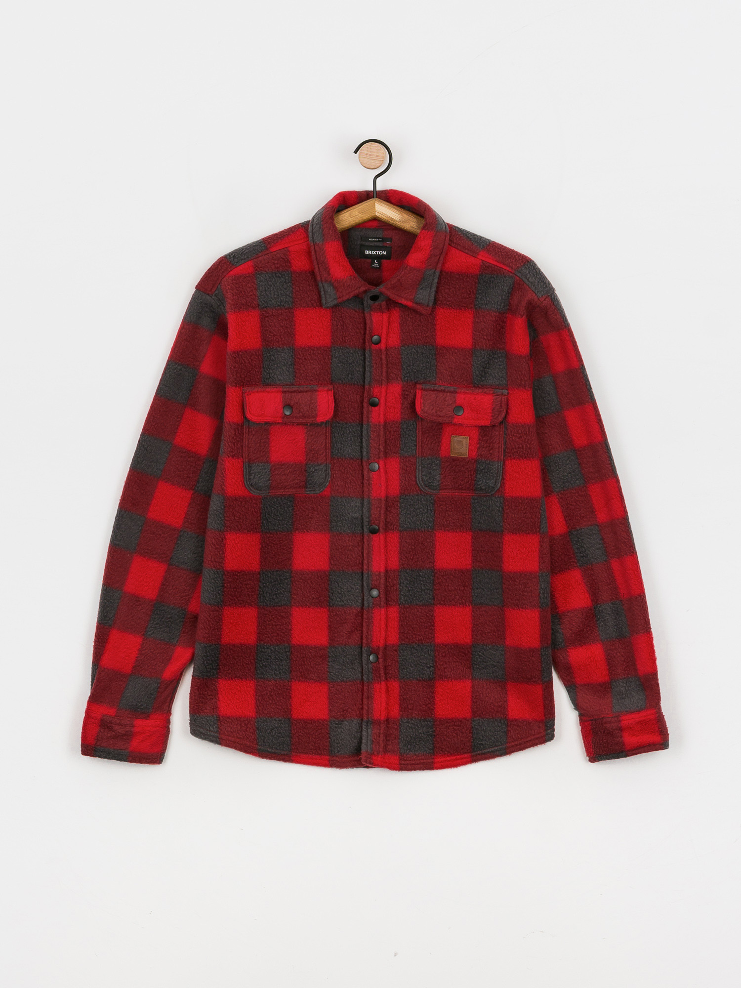 Koszula Brixton Bowery Arctic Stretch Flee Ls (red/grey)