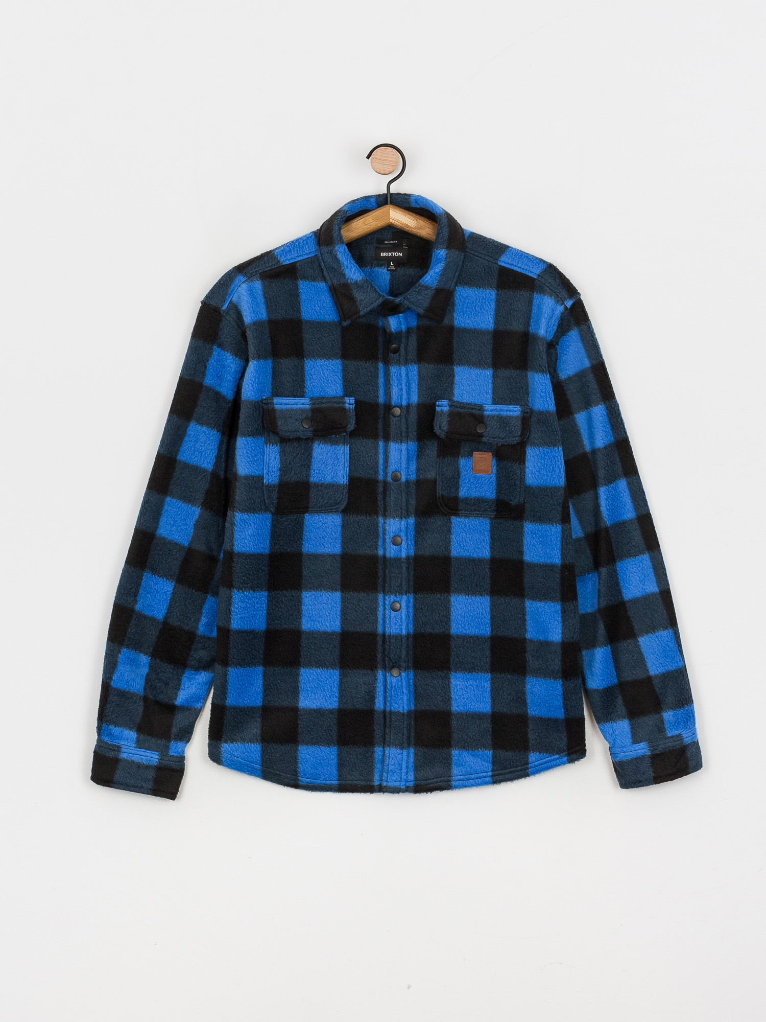 Koszula Brixton Bowery Arctic Stretch Flee Ls (blue plaid)