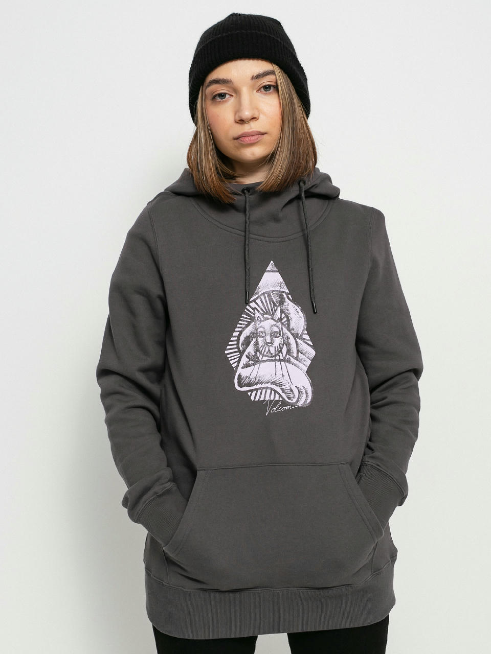 Bluza z kapturem Volcom Costus HD Wmn (dark grey)