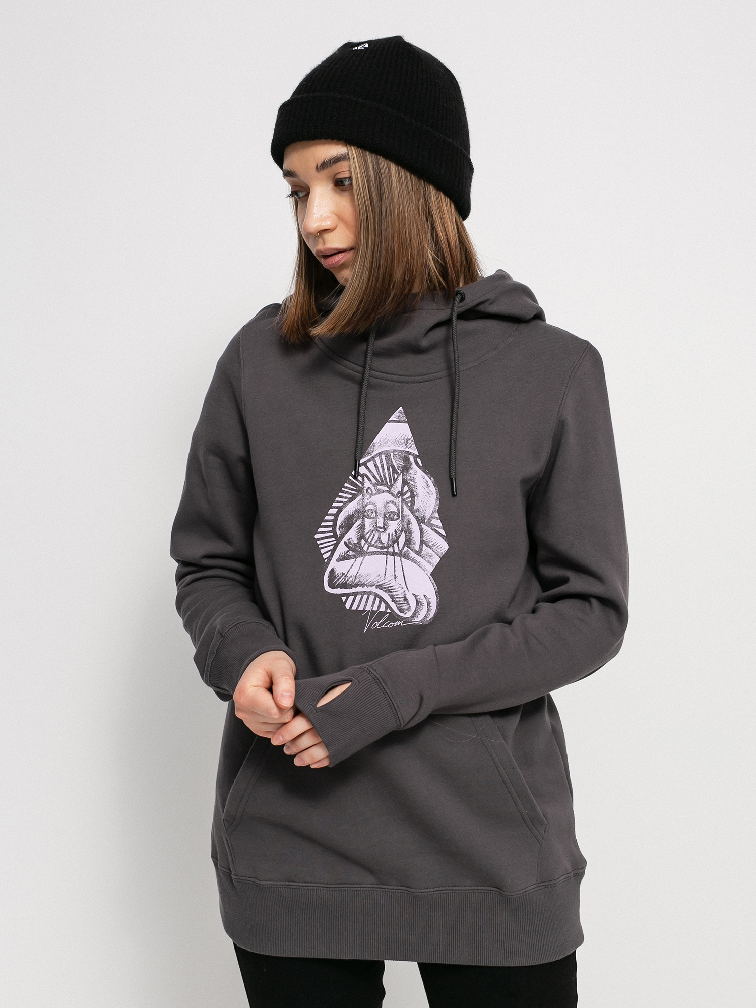Bluza z kapturem Volcom Costus HD Wmn (dark grey)