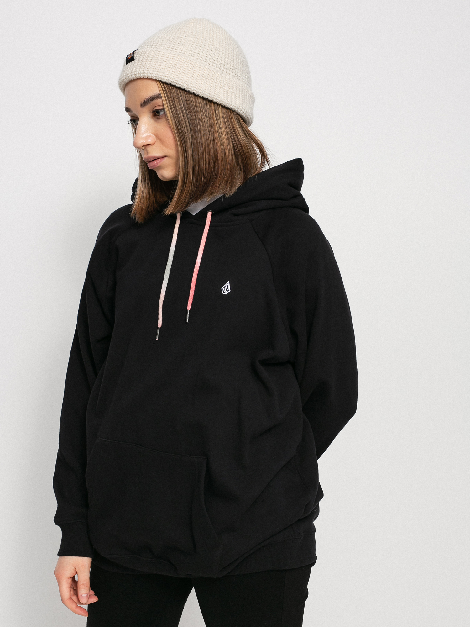 Bluza z kapturem Volcom Truly Stoked Bf HD Wmn (black escape)