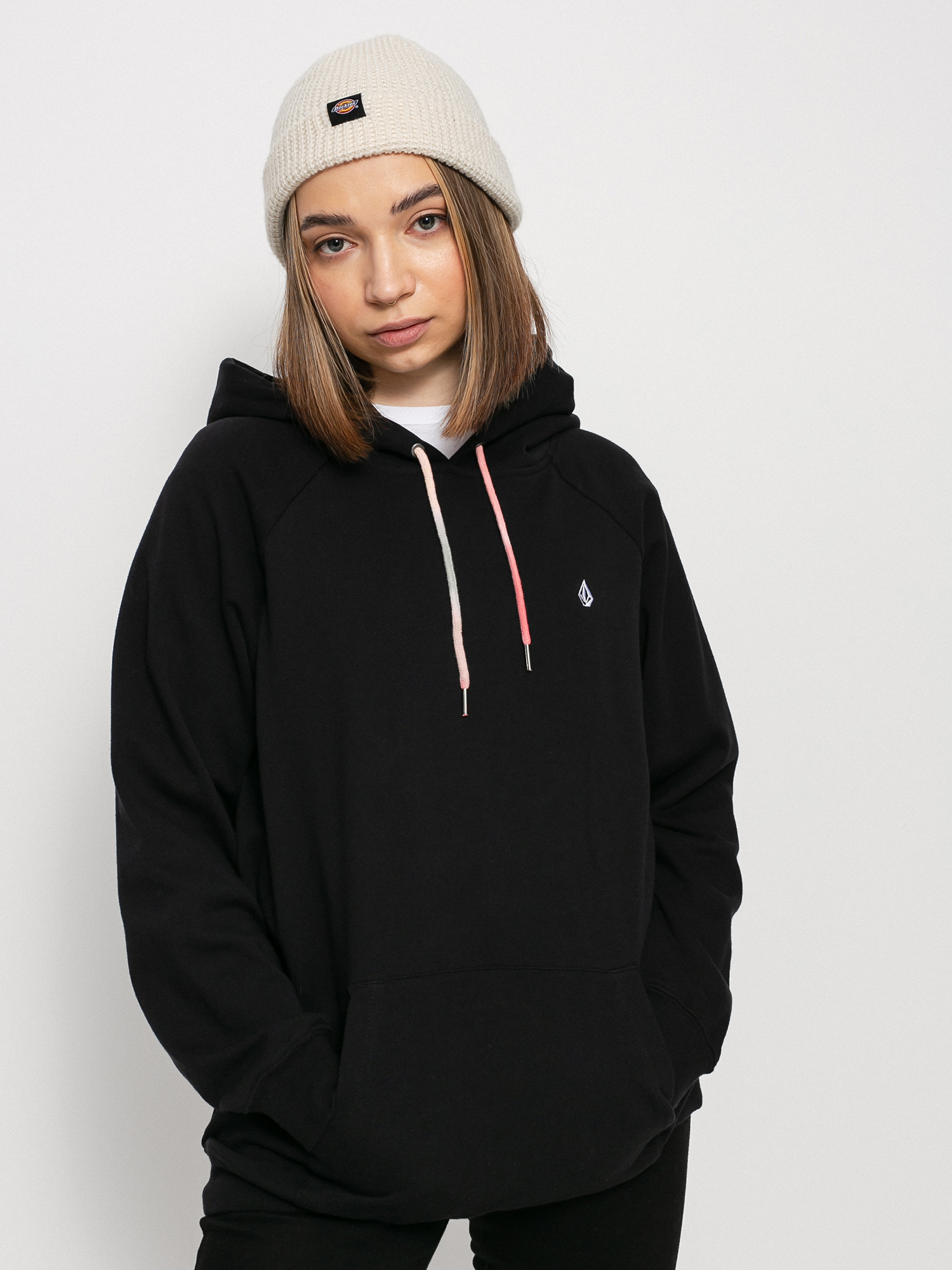 Bluza z kapturem Volcom Truly Stoked Bf HD Wmn (black escape)