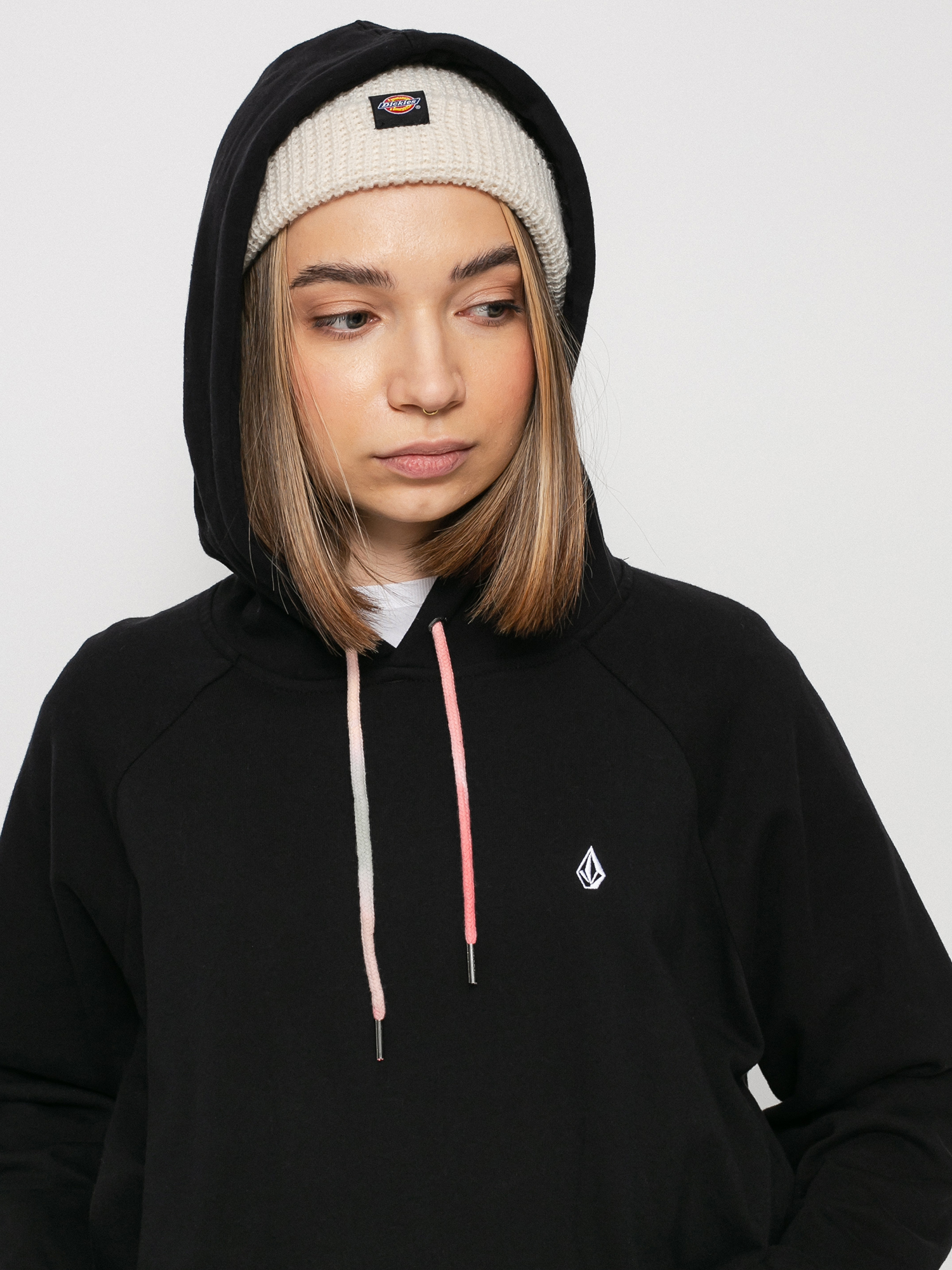 Bluza z kapturem Volcom Truly Stoked Bf HD Wmn (black escape)