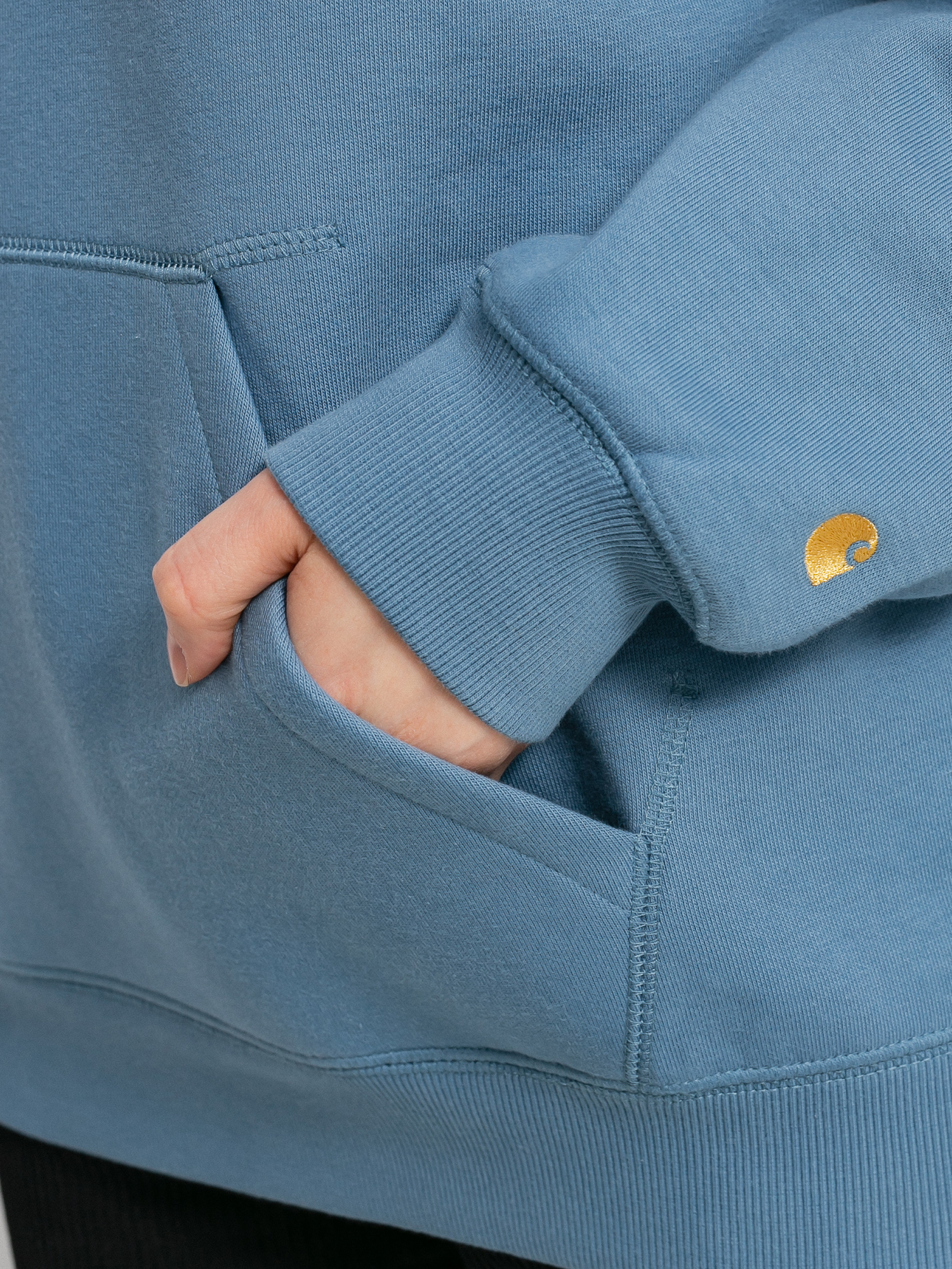 Bluza z kapturem Carhartt WIP Chase HD Wmn (icy water/gold)