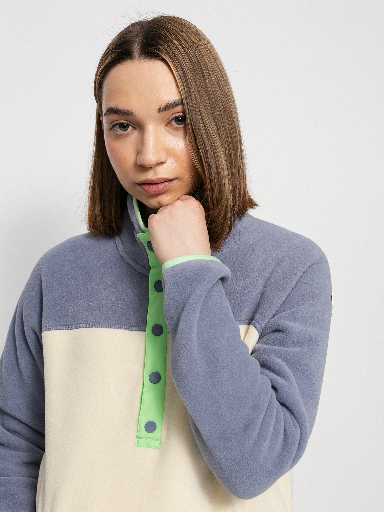 Bluza Burton Hearth Pullover Wmn (folkstone gray/creme brulee)