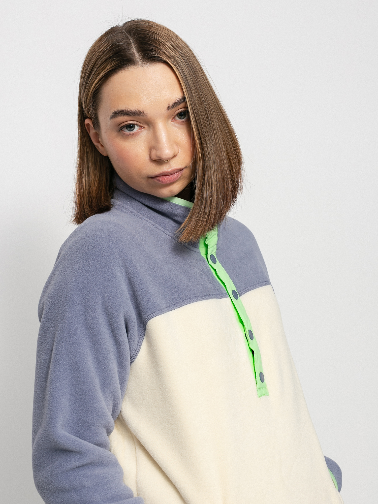 Bluza Burton Hearth Pullover Wmn (folkstone gray/creme brulee)
