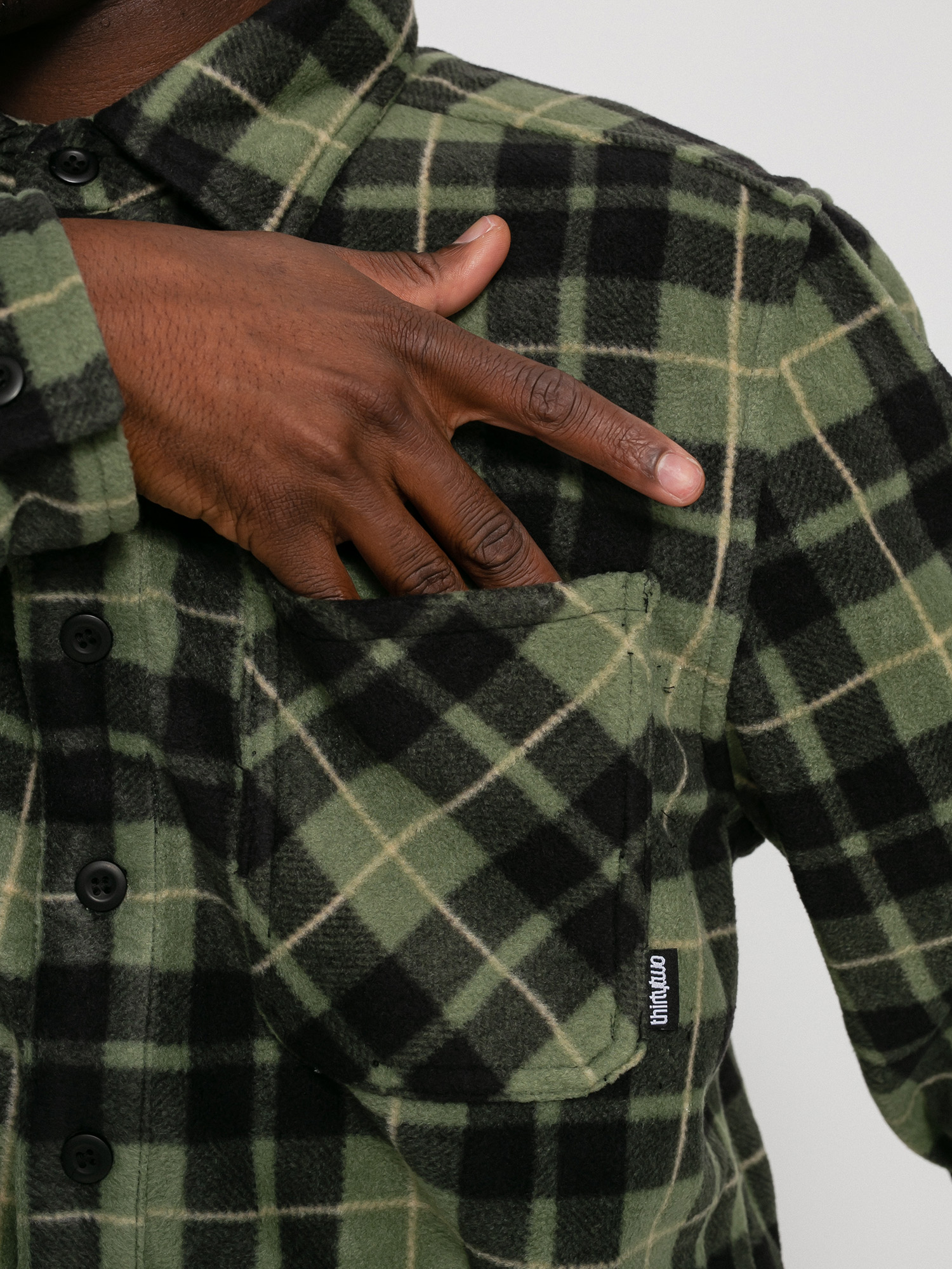 Męska Koszula ThirtyTwo Rest Stop Shirt (military)