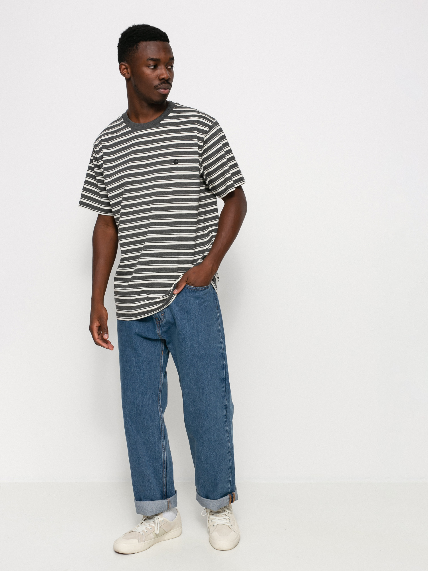T-shirt Carhartt WIP Gleeson (gleeson stripe/wax/stormcloud heather)